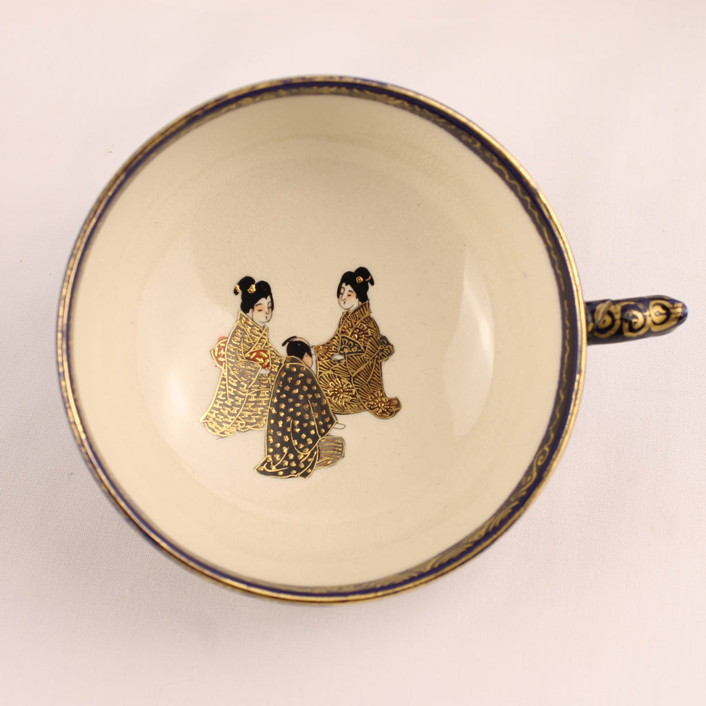 Japanse Satsuma Theeserviesset - 15-delig - Late Meiji ca. 1895-1915 - Hododa Merkteken