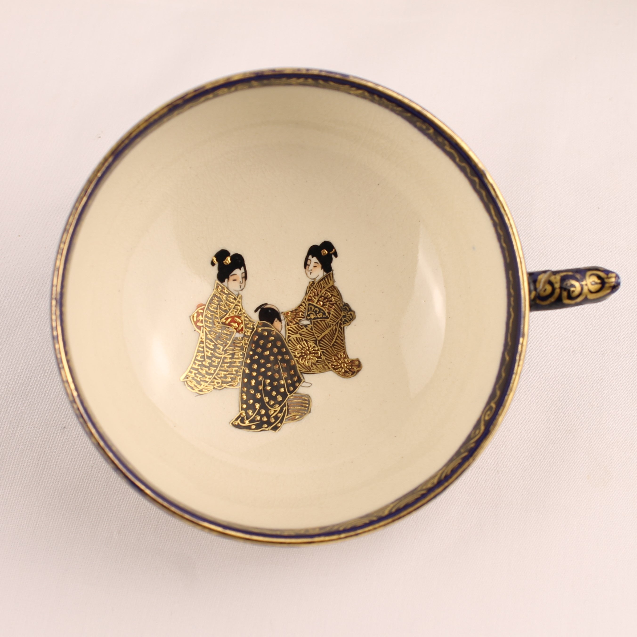 Japanse Satsuma Theeserviesset - 15-delig - Late Meiji ca. 1895-1915 - Hododa Merkteken