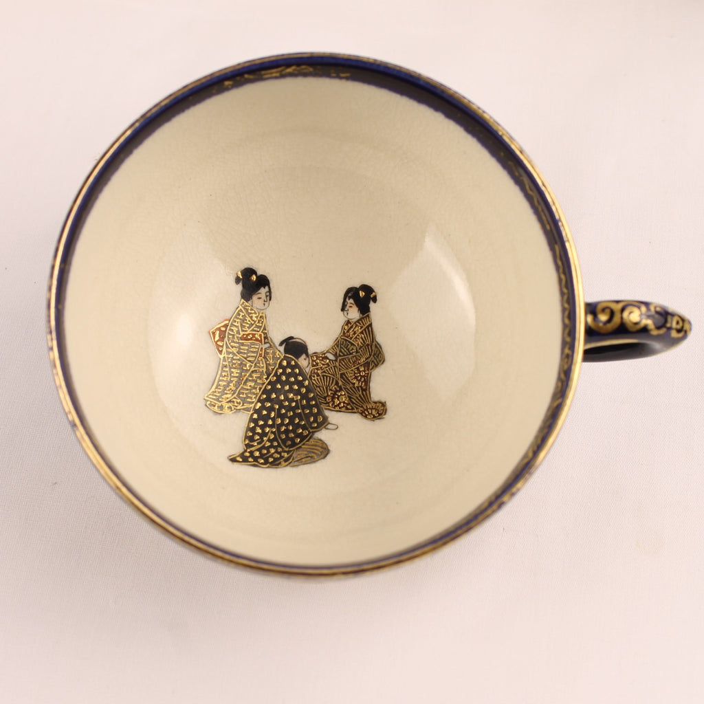 Japanse Satsuma Theeserviesset - 15-delig - Late Meiji ca. 1895-1915 - Hododa Merkteken