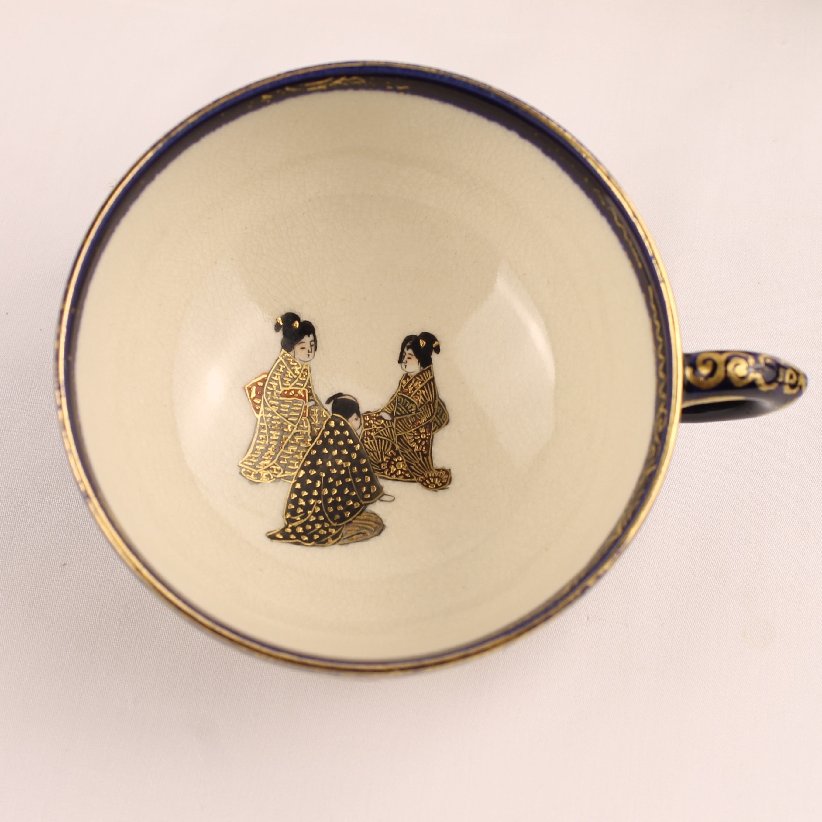 Japanse Satsuma Theeserviesset - 15-delig - Late Meiji ca. 1895-1915 - Hododa Merkteken