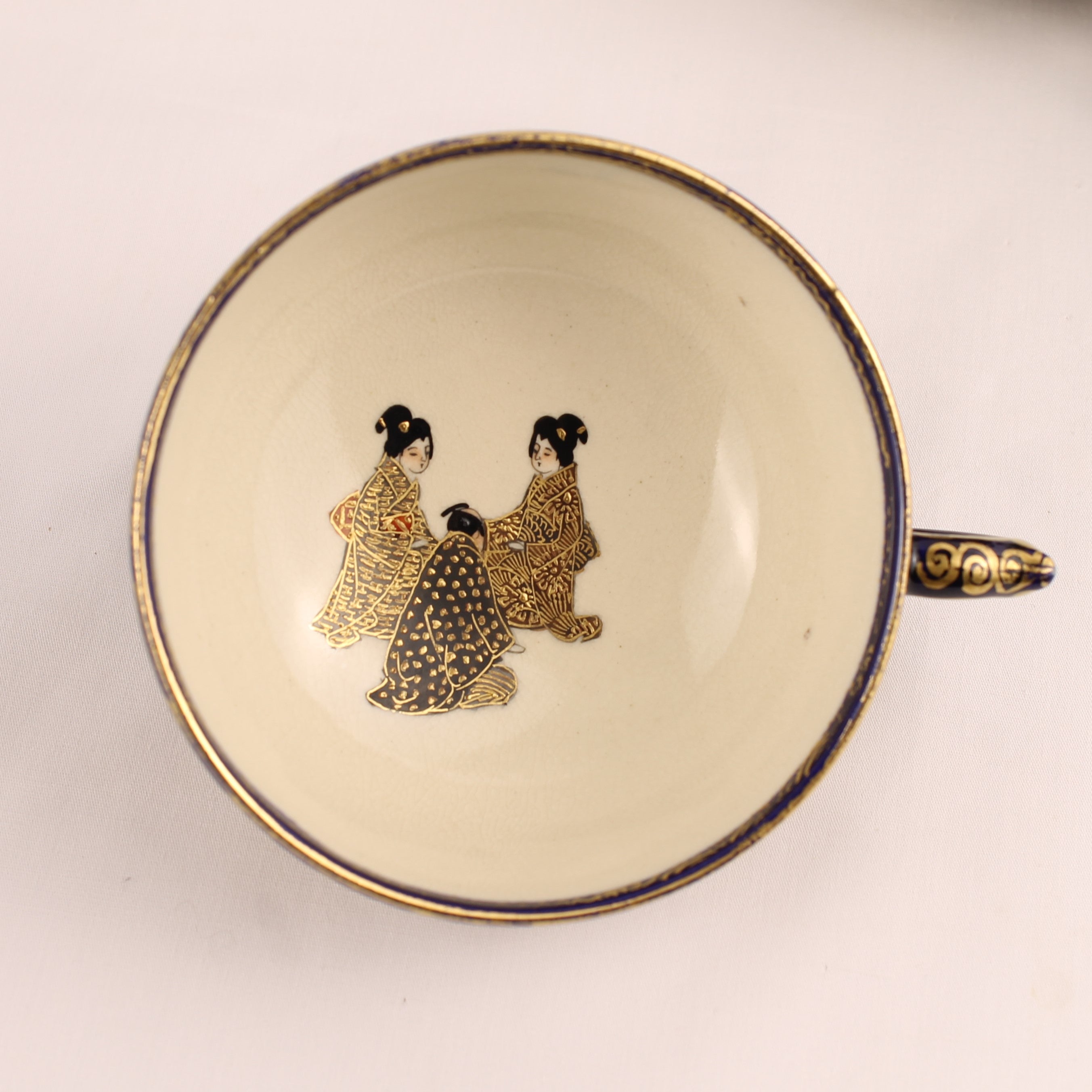 Japanse Satsuma Theeserviesset - 15-delig - Late Meiji ca. 1895-1915 - Hododa Merkteken