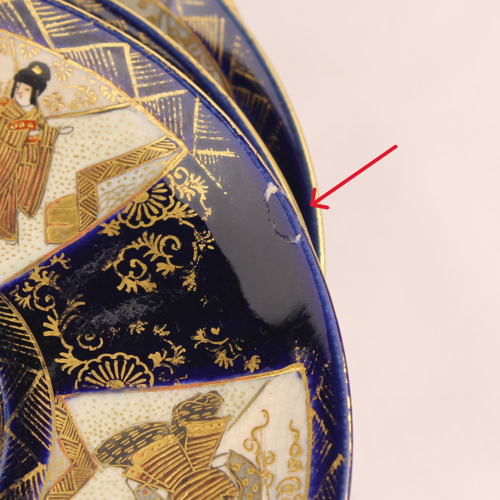 Japanse Satsuma Theeserviesset - 15-delig - Late Meiji ca. 1895-1915 - Hododa Merkteken