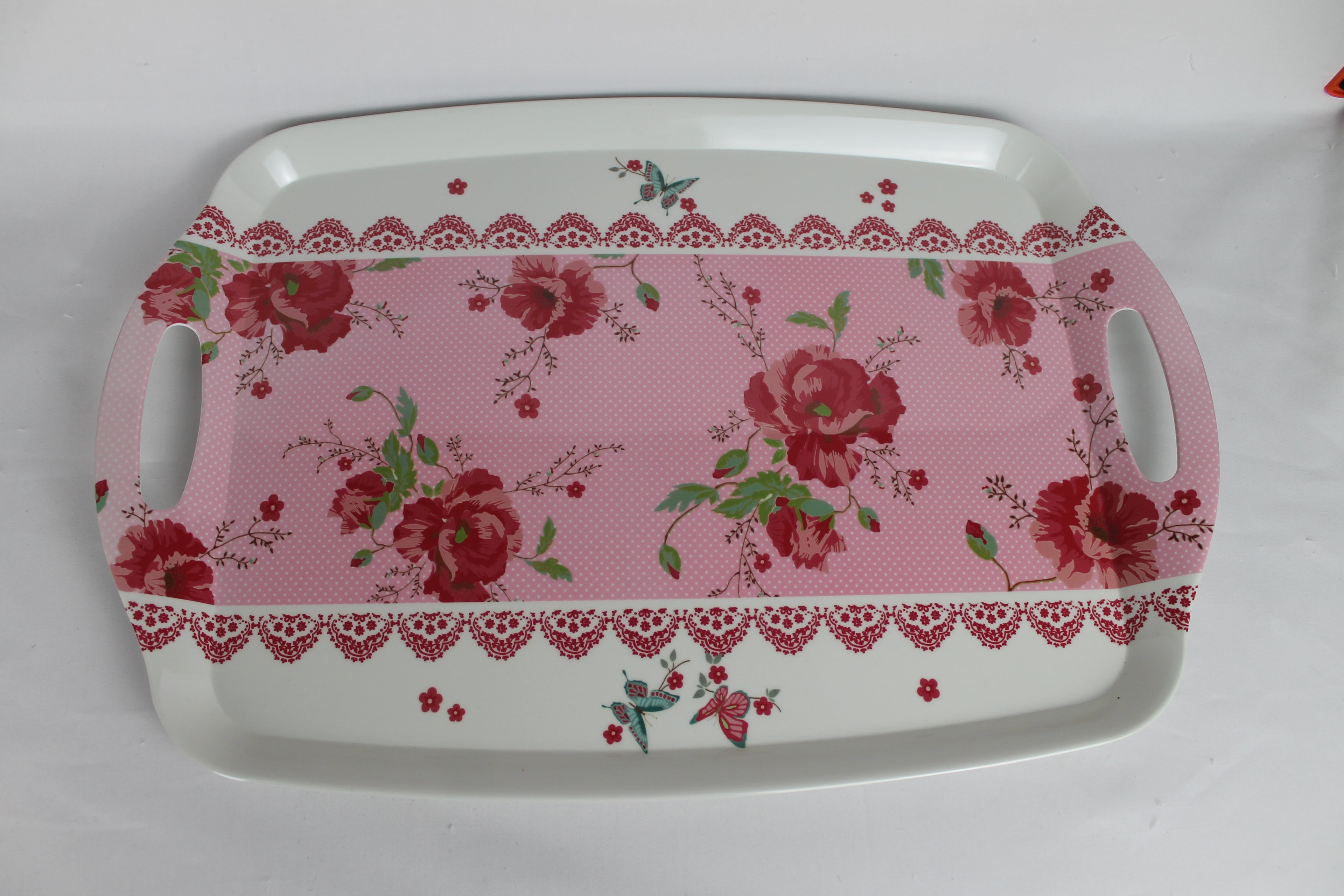 Room Seven “Winter Poppy” – Complete Serviesset (13-delig) – Mokjes, Bordjes, Suikerpot, Melkkannetje & Etagère