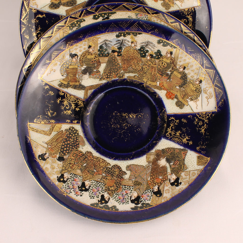 Japanse Satsuma Theeserviesset - 15-delig - Late Meiji ca. 1895-1915 - Hododa Merkteken