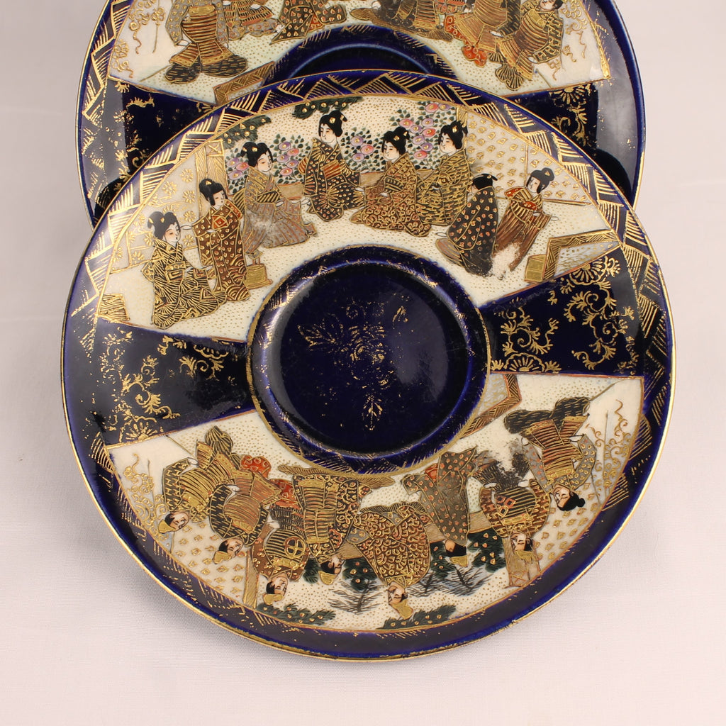 Japanse Satsuma Theeserviesset - 15-delig - Late Meiji ca. 1895-1915 - Hododa Merkteken