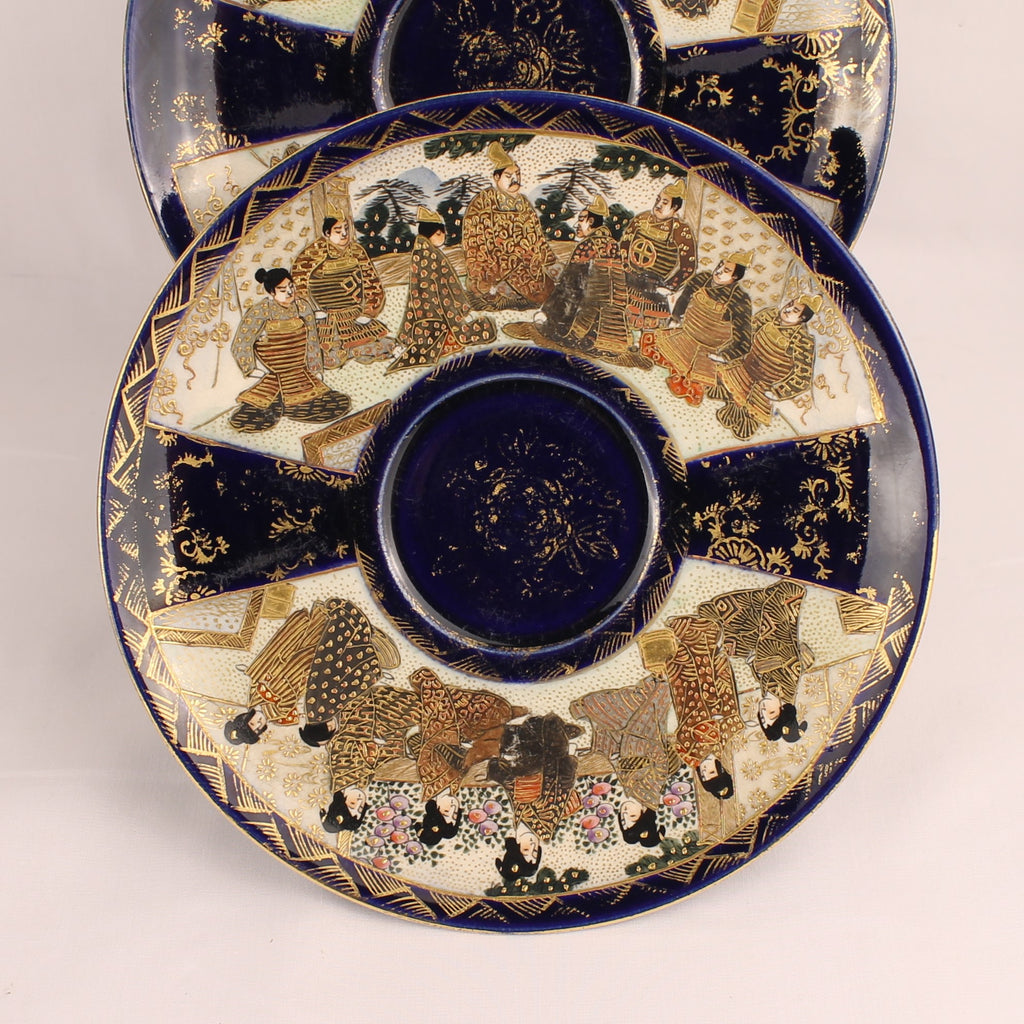 Japanse Satsuma Theeserviesset - 15-delig - Late Meiji ca. 1895-1915 - Hododa Merkteken