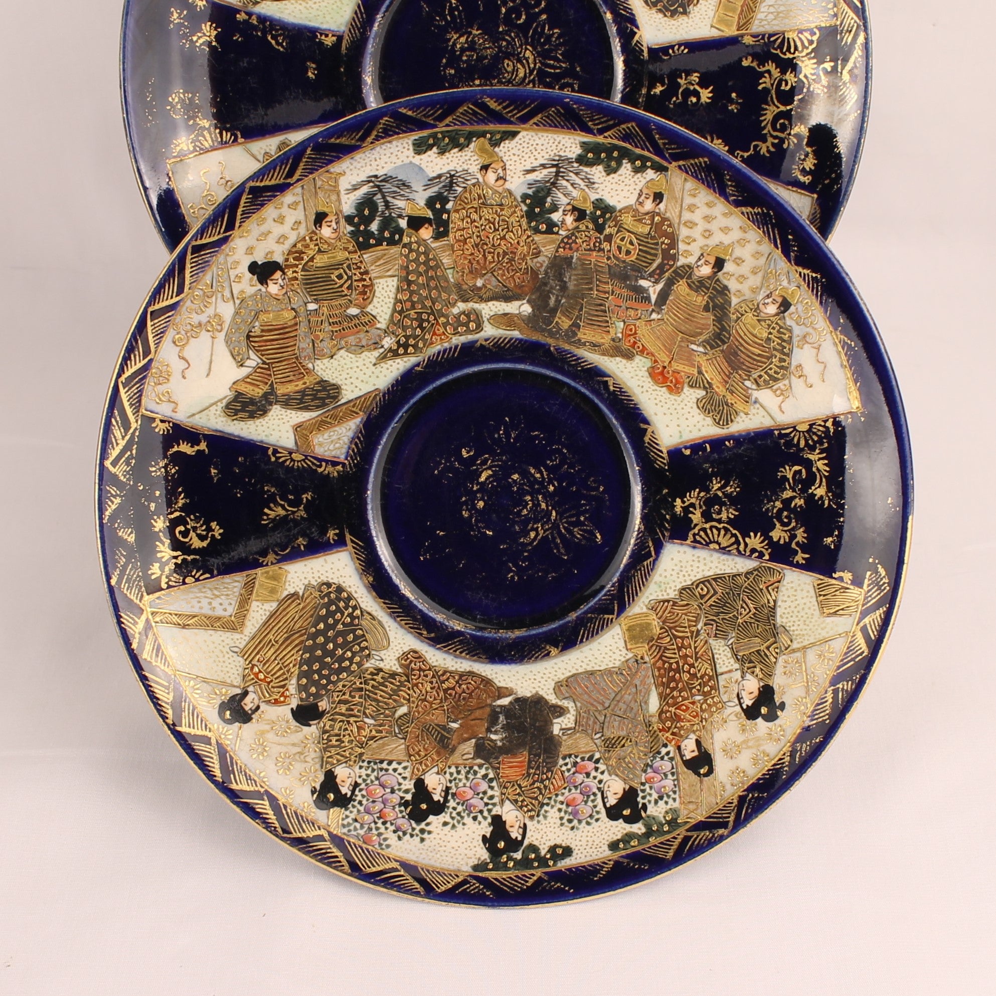 Japanse Satsuma Theeserviesset - 15-delig - Late Meiji ca. 1895-1915 - Hododa Merkteken