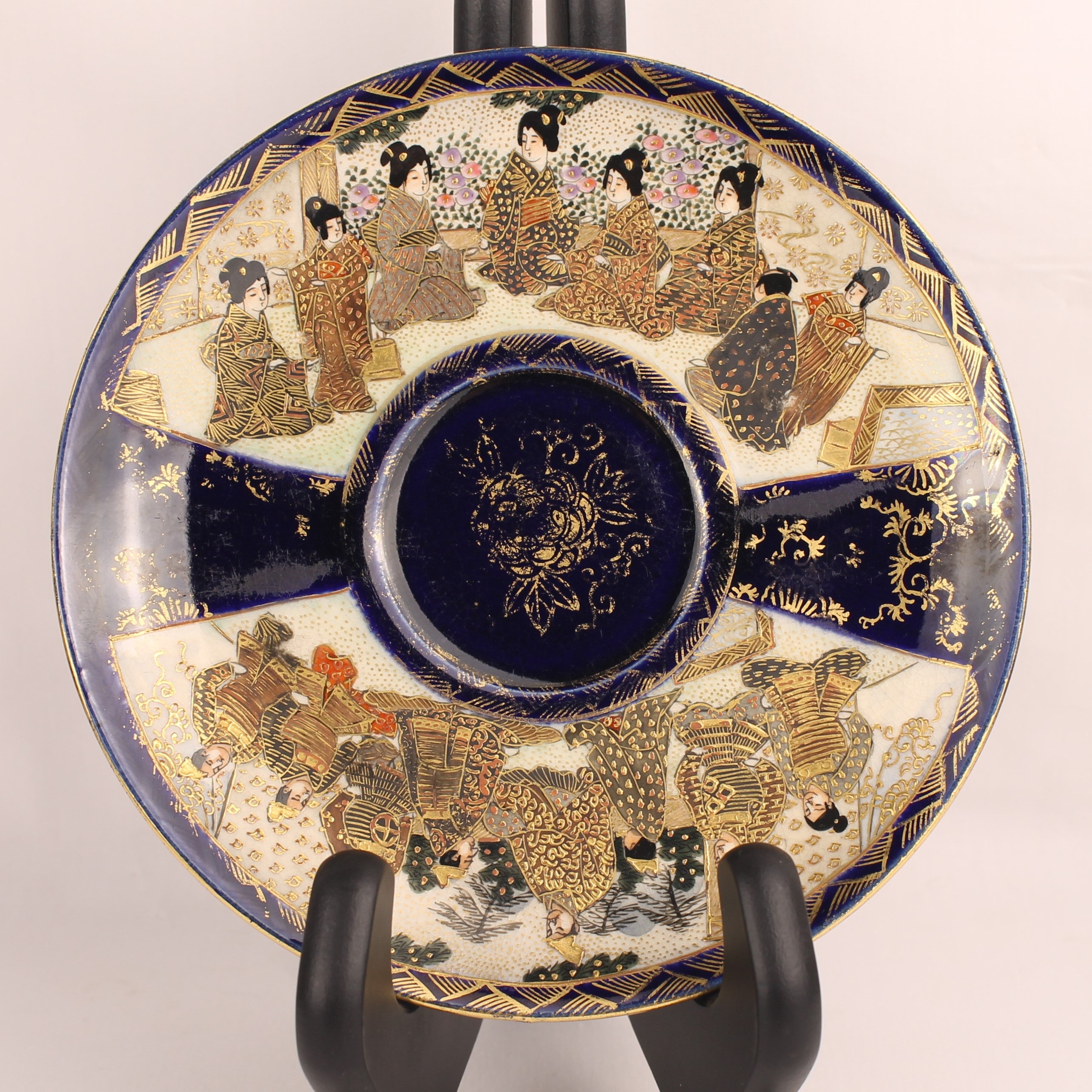 Japanse Satsuma Theeserviesset - 15-delig - Late Meiji ca. 1895-1915 - Hododa Merkteken