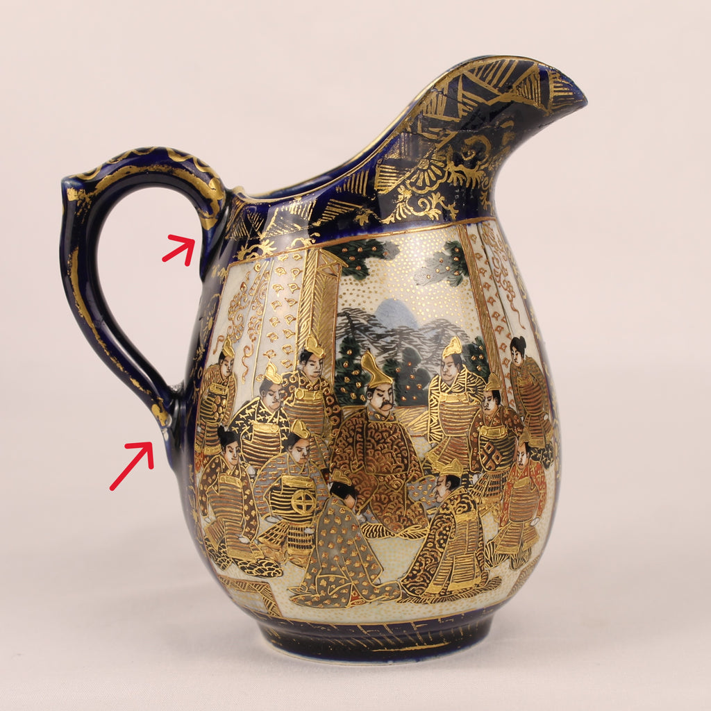 Japanse Satsuma Theeserviesset - 15-delig - Late Meiji ca. 1895-1915 - Hododa Merkteken