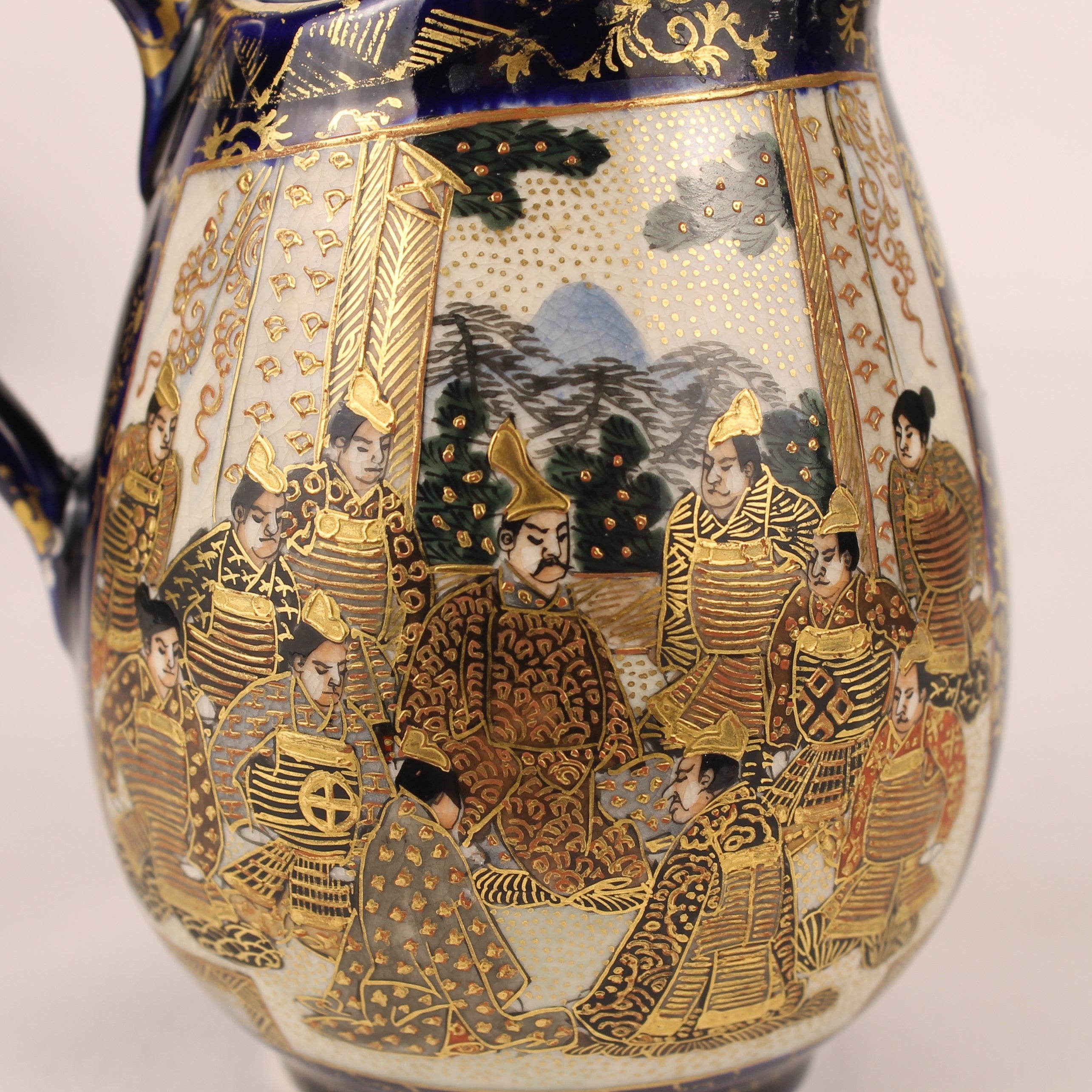 Japanse Satsuma Theeserviesset - 15-delig - Late Meiji ca. 1895-1915 - Hododa Merkteken