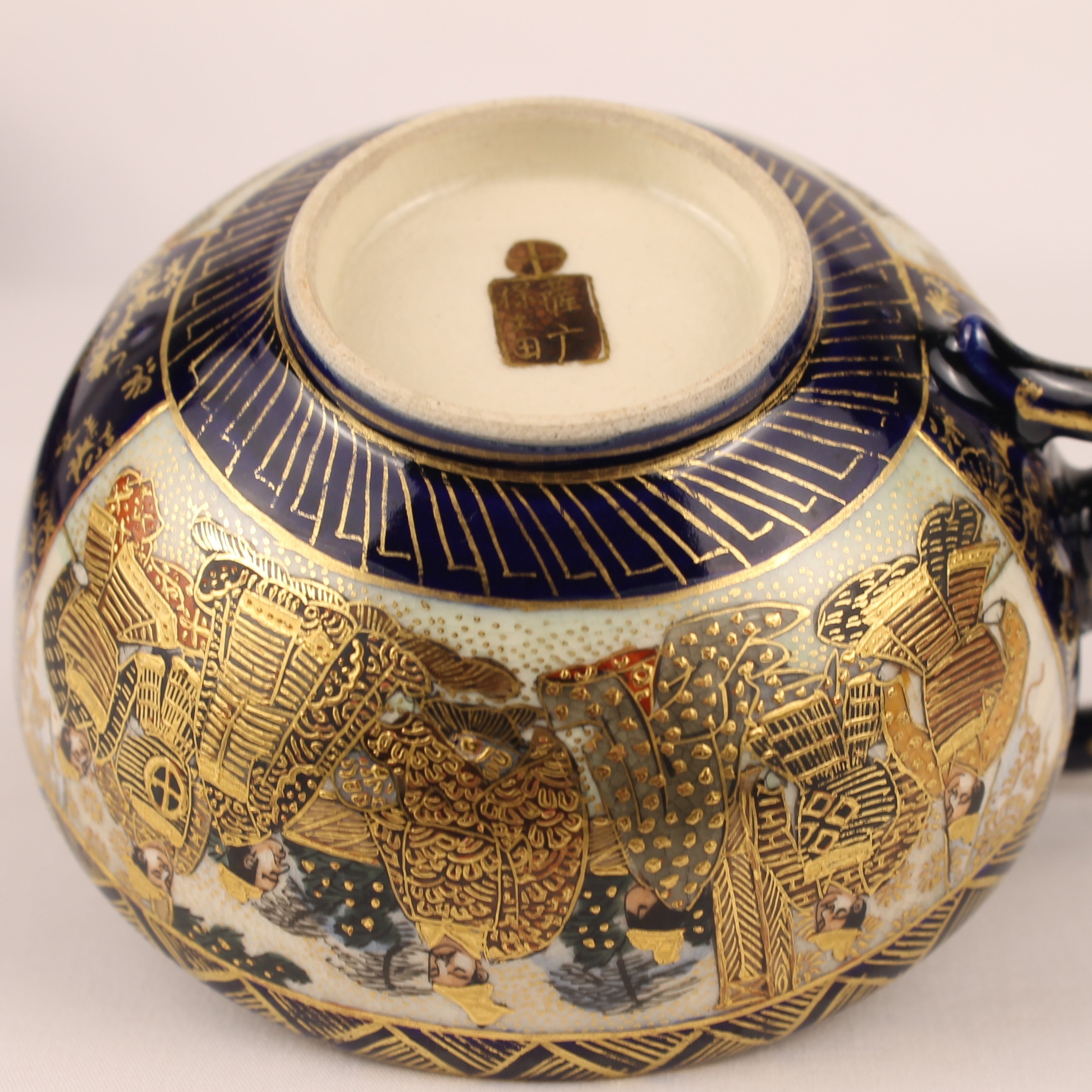 Japanse Satsuma Theeserviesset - 15-delig - Late Meiji ca. 1895-1915 - Hododa Merkteken