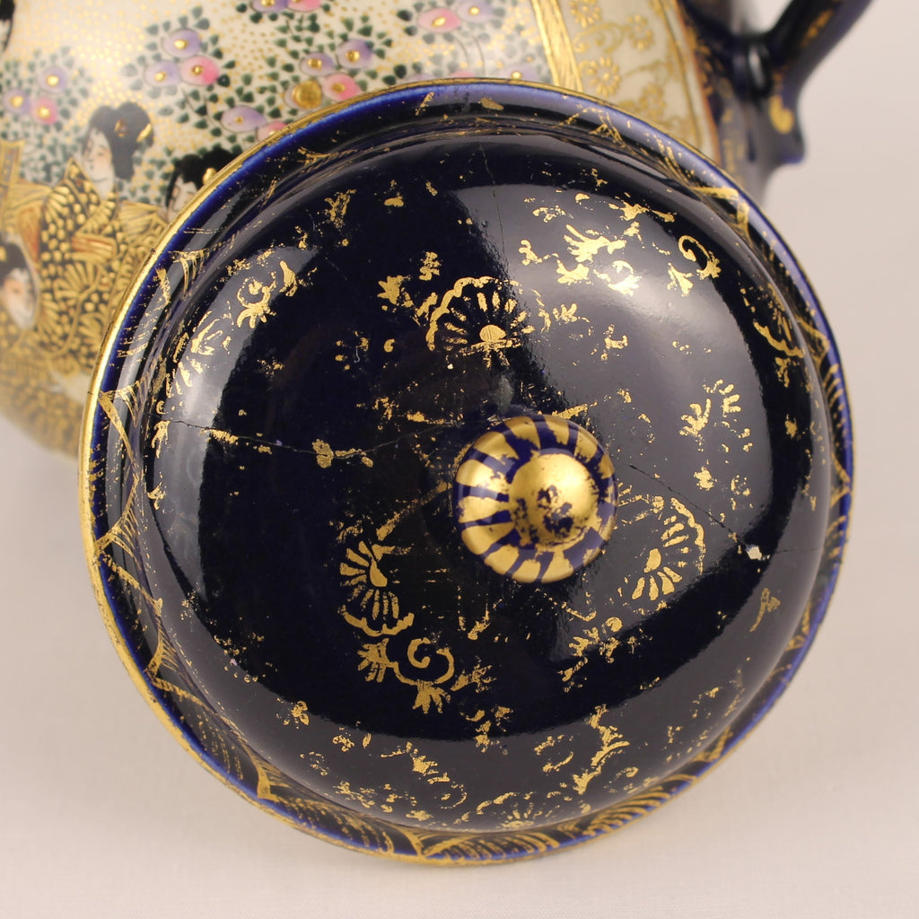Japanse Satsuma Theeserviesset - 15-delig - Late Meiji ca. 1895-1915 - Hododa Merkteken