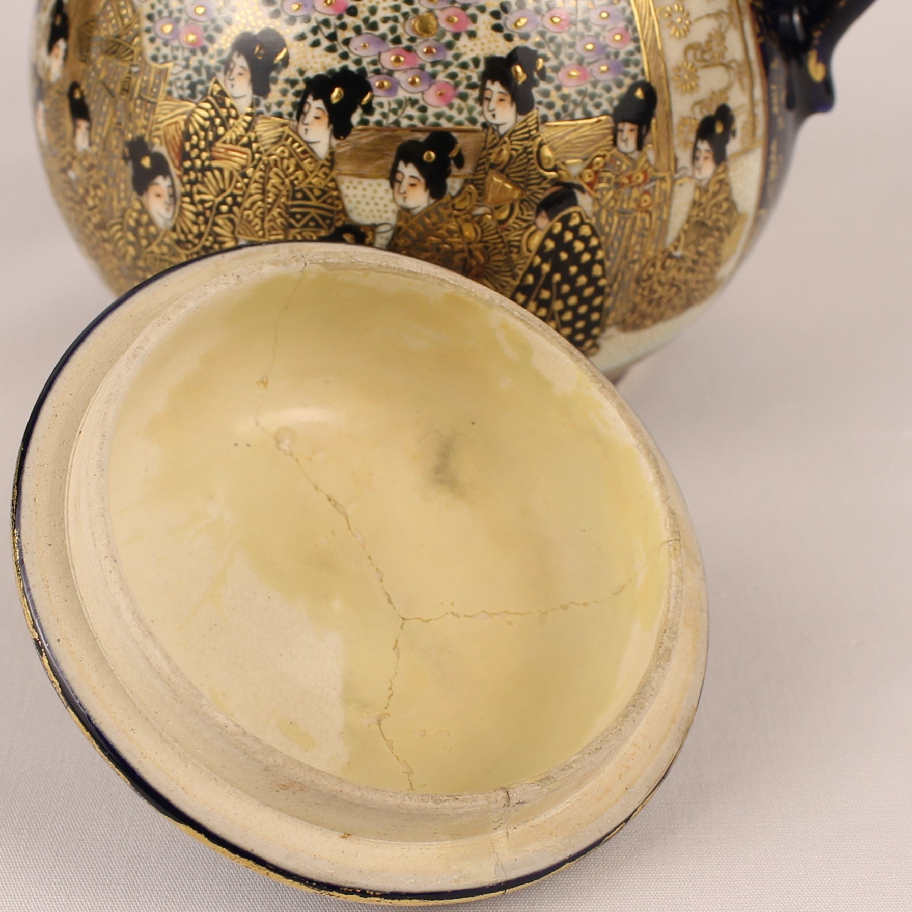 Japanse Satsuma Theeserviesset - 15-delig - Late Meiji ca. 1895-1915 - Hododa Merkteken