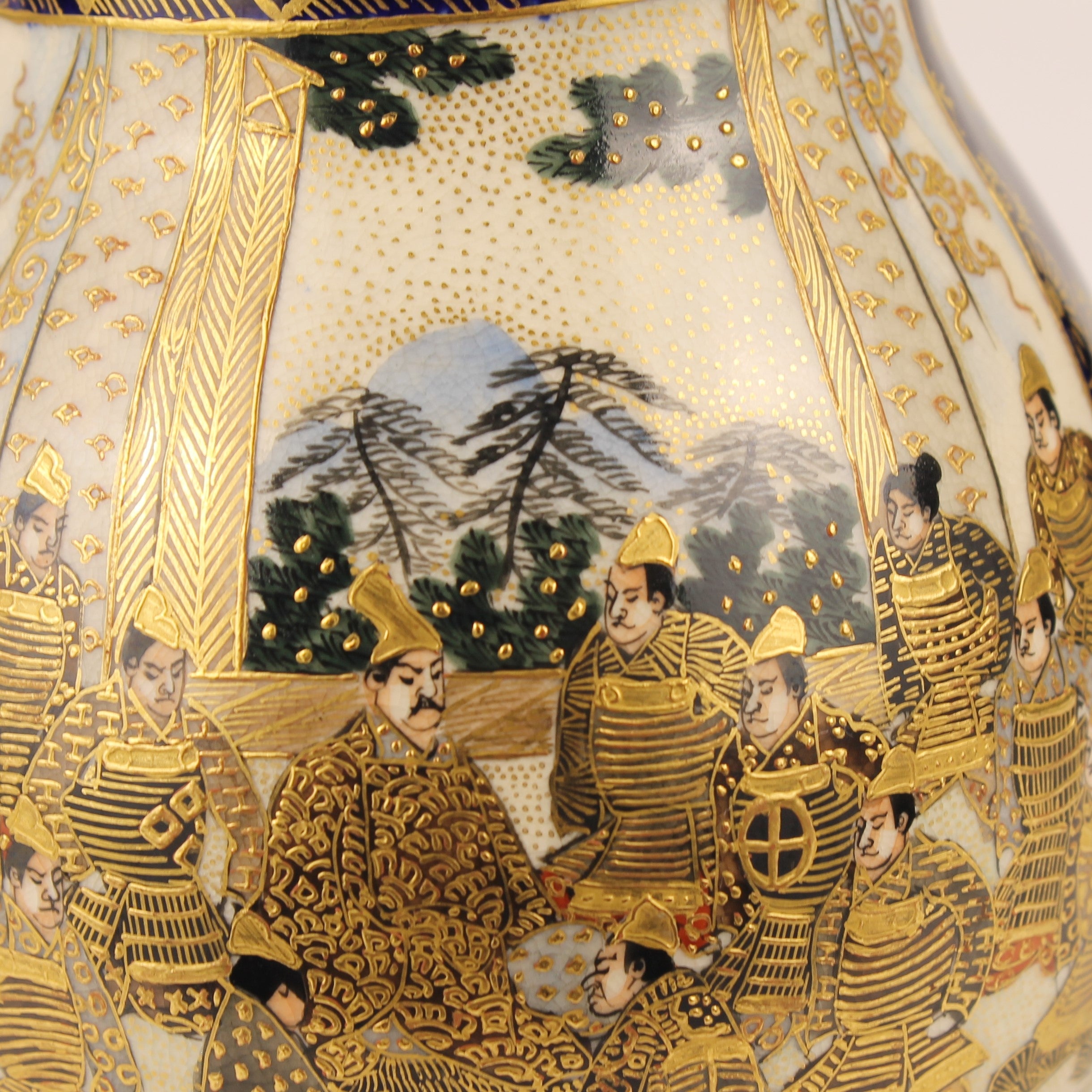 Japanse Satsuma Theeserviesset - 15-delig - Late Meiji ca. 1895-1915 - Hododa Merkteken