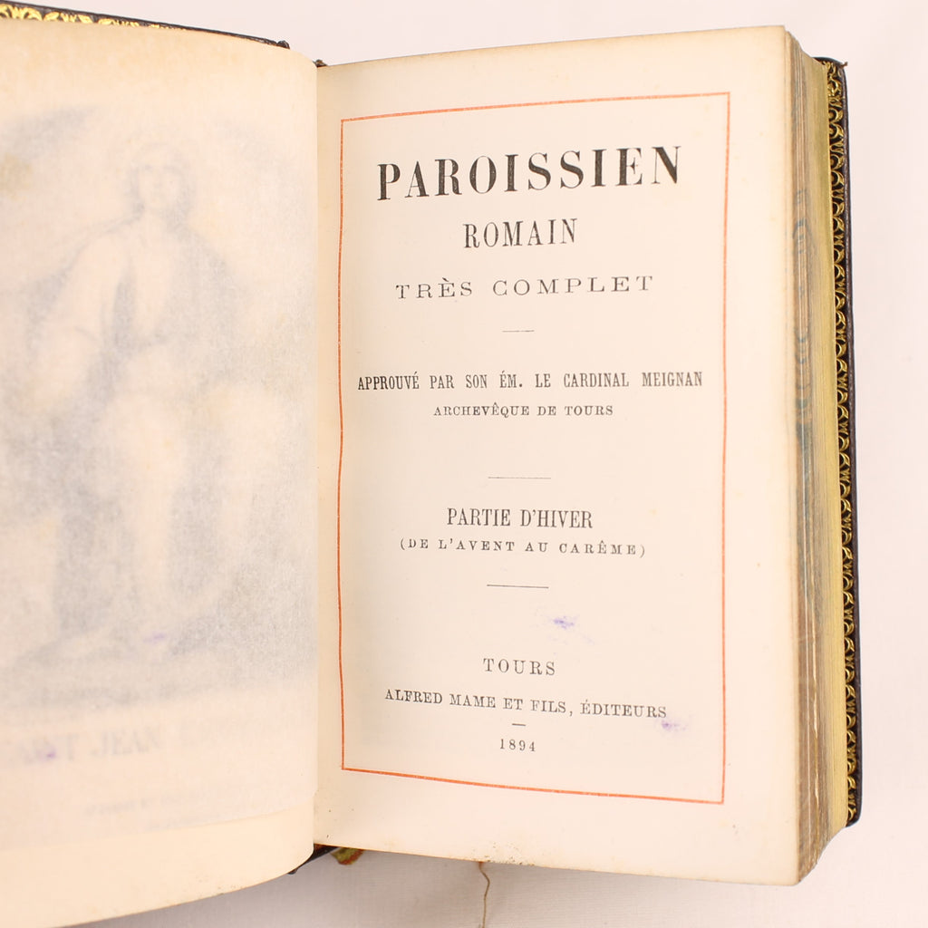 Paroissien Romain Très Complet N°79 (1894) | Luxe Driedelige Leren Missaalset | Alfred Mame