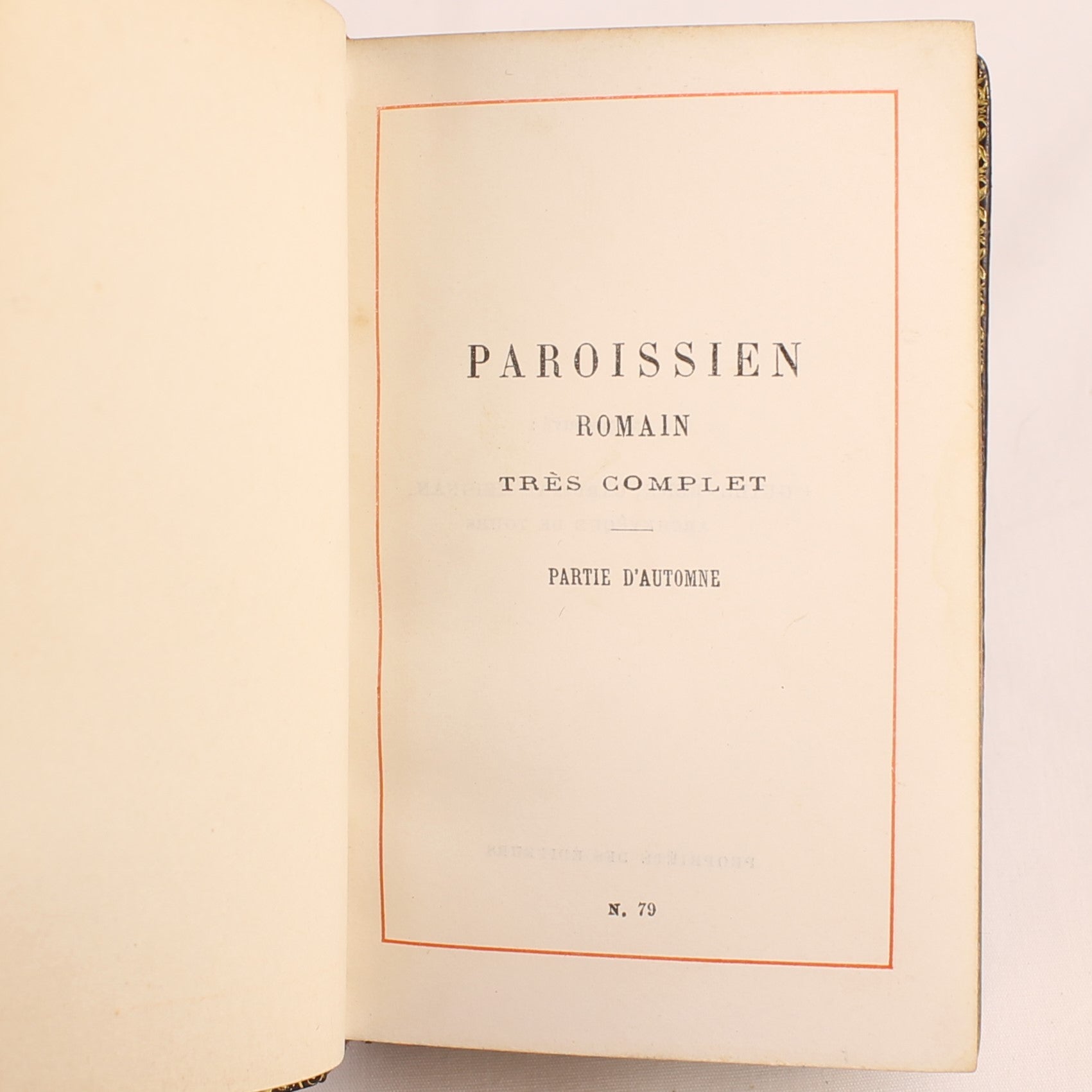 Paroissien Romain Très Complet N°79 (1894) | Luxe Driedelige Leren Missaalset | Alfred Mame
