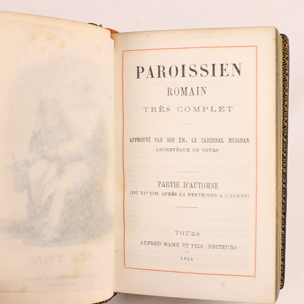 Paroissien Romain Très Complet N°79 (1894) | Luxe Driedelige Leren Missaalset | Alfred Mame