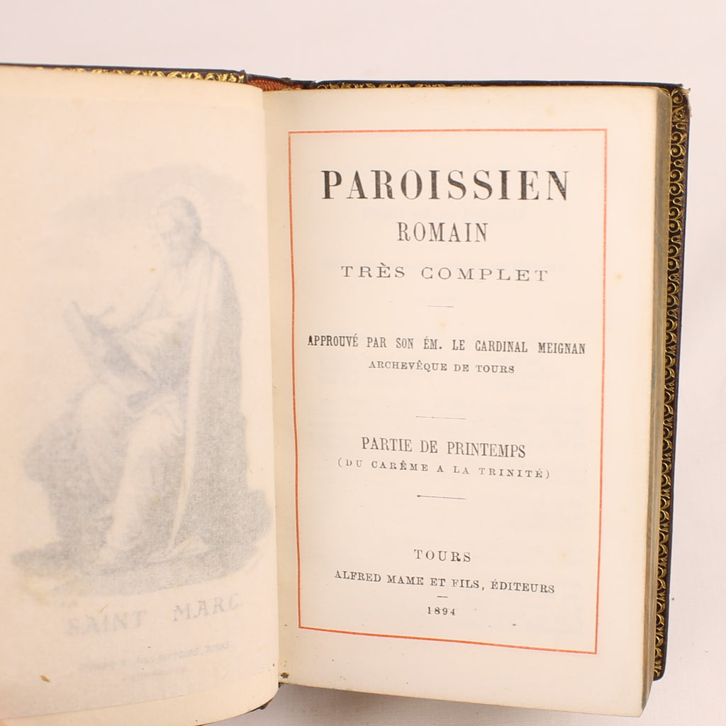 Paroissien Romain Très Complet N°79 (1894) | Luxe Driedelige Leren Missaalset | Alfred Mame