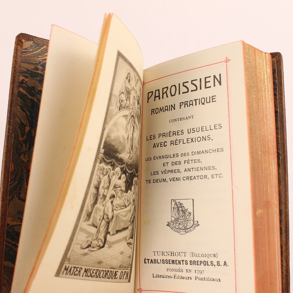 Brepols Paroissien Romain Pratique 1937 | Frans Leren Missaal | Goudsnede