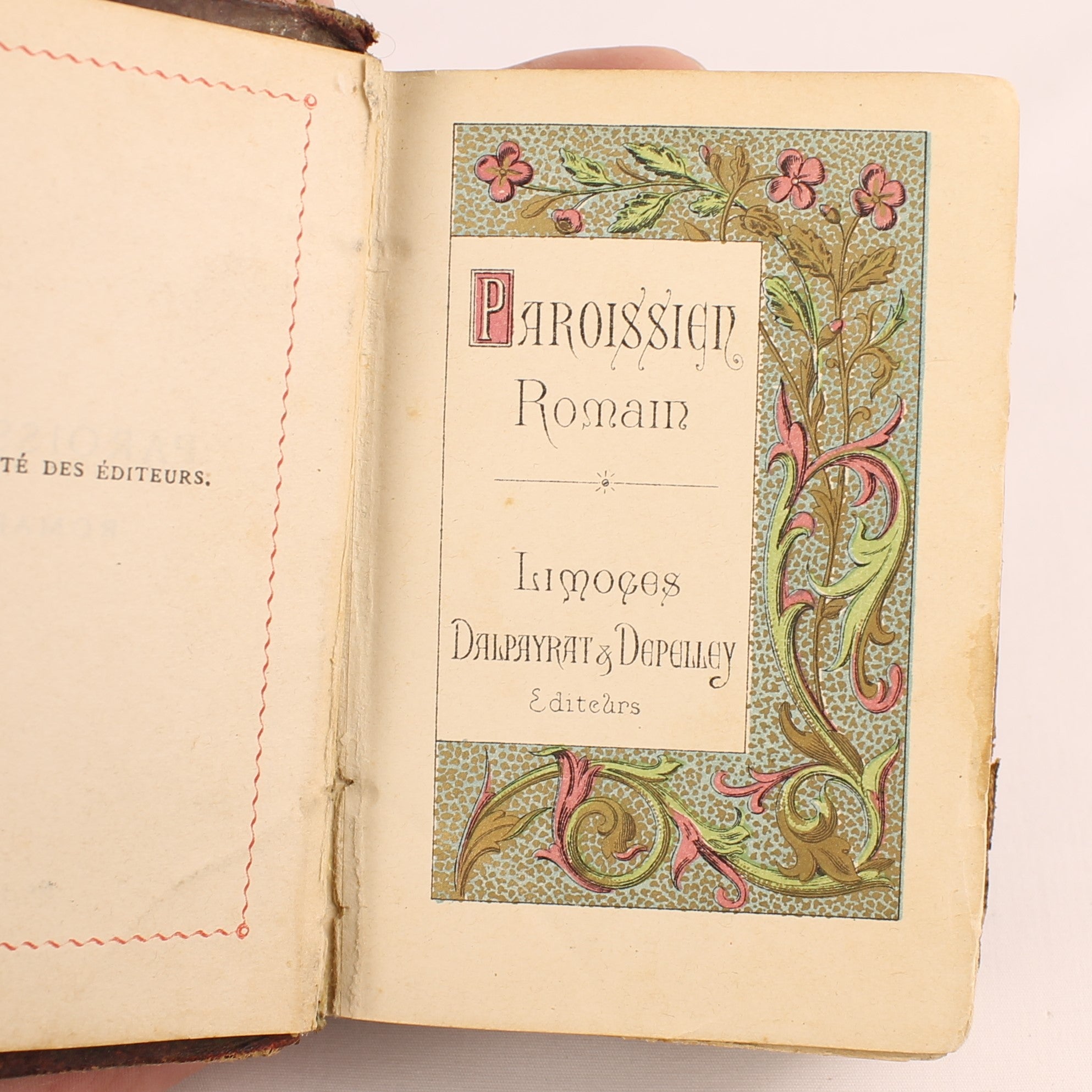 Rooms-Katholiek Missaal 'Paroissien Romain' | Limoges 1889 | Leren Band met Goudsnede