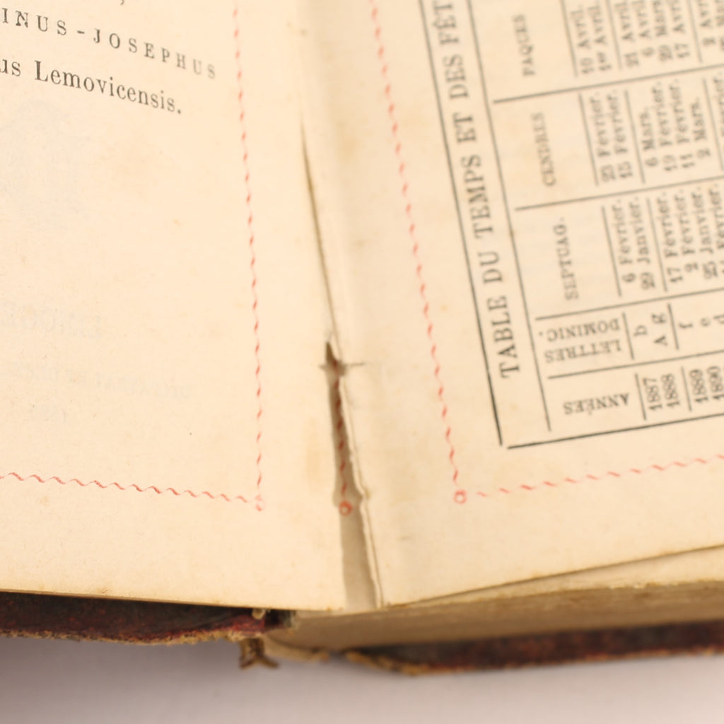 Rooms-Katholiek Missaal 'Paroissien Romain' | Limoges 1889 | Leren Band met Goudsnede