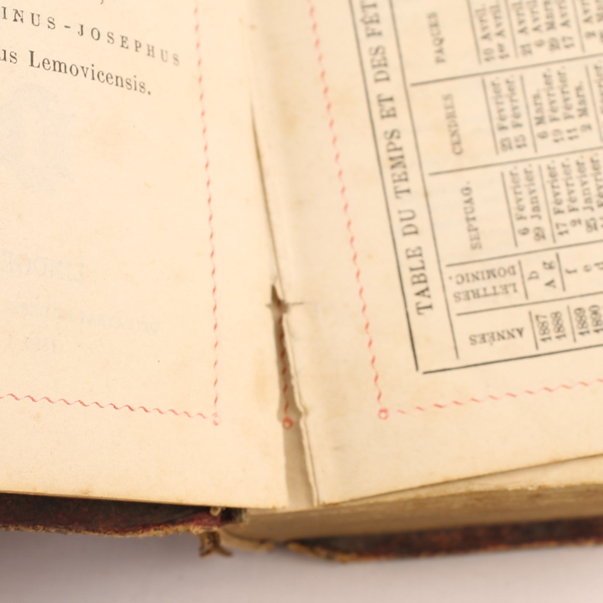 Rooms-Katholiek Missaal 'Paroissien Romain' | Limoges 1889 | Leren Band met Goudsnede