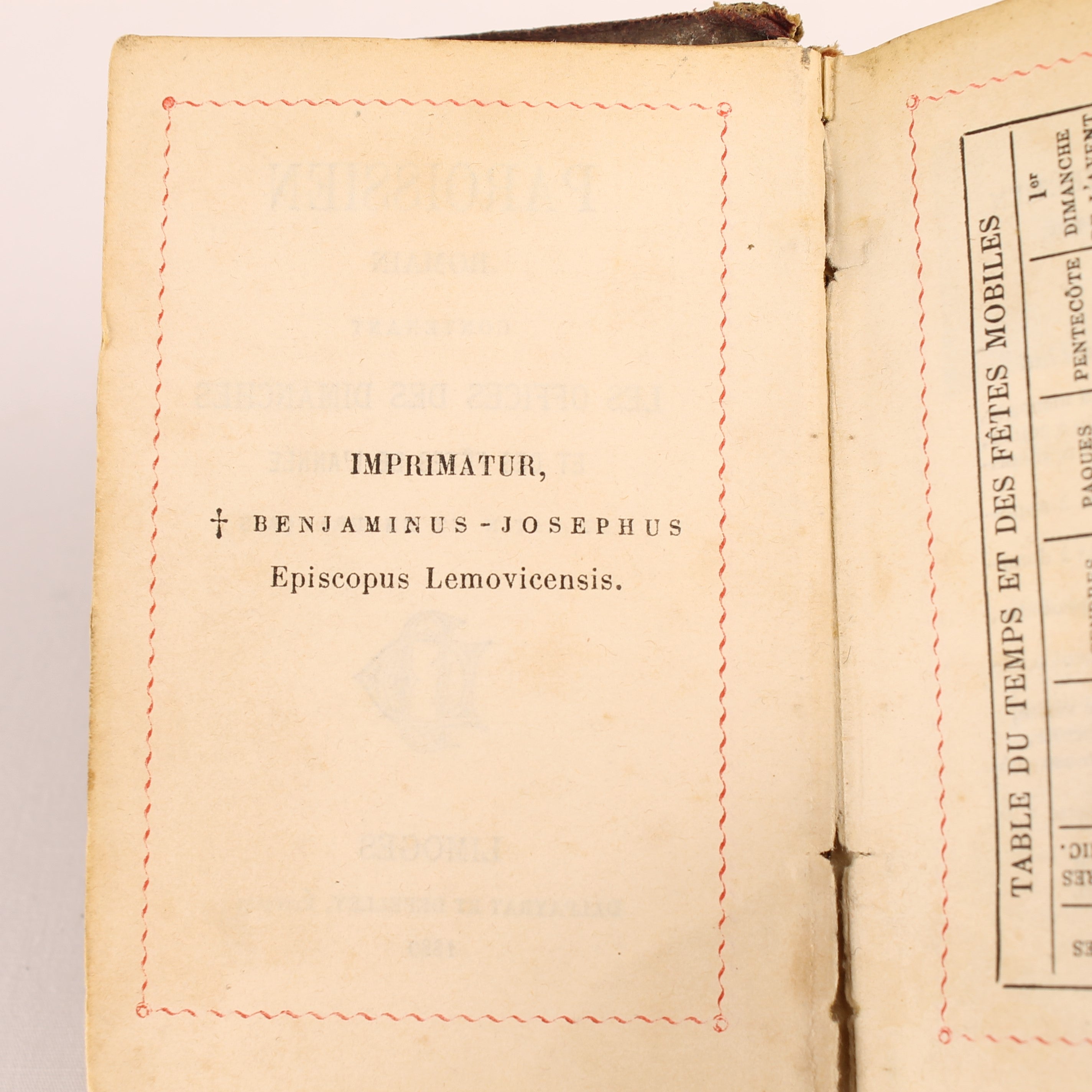 Rooms-Katholiek Missaal 'Paroissien Romain' | Limoges 1889 | Leren Band met Goudsnede