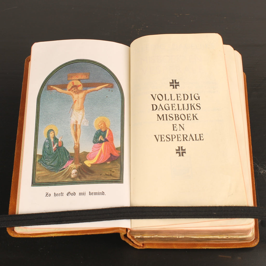 Volledig Dagelijks Misboek & Vesperale (1956) | Luxe Lederen Uitvoering met Etui | Vergulde Sneden