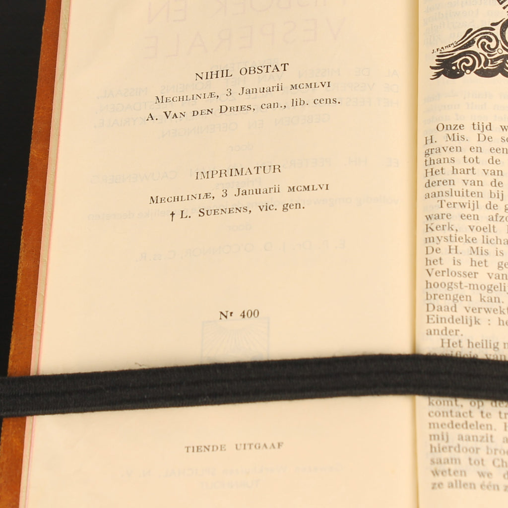 Volledig Dagelijks Misboek & Vesperale (1956) | Luxe Lederen Uitvoering met Etui | Vergulde Sneden