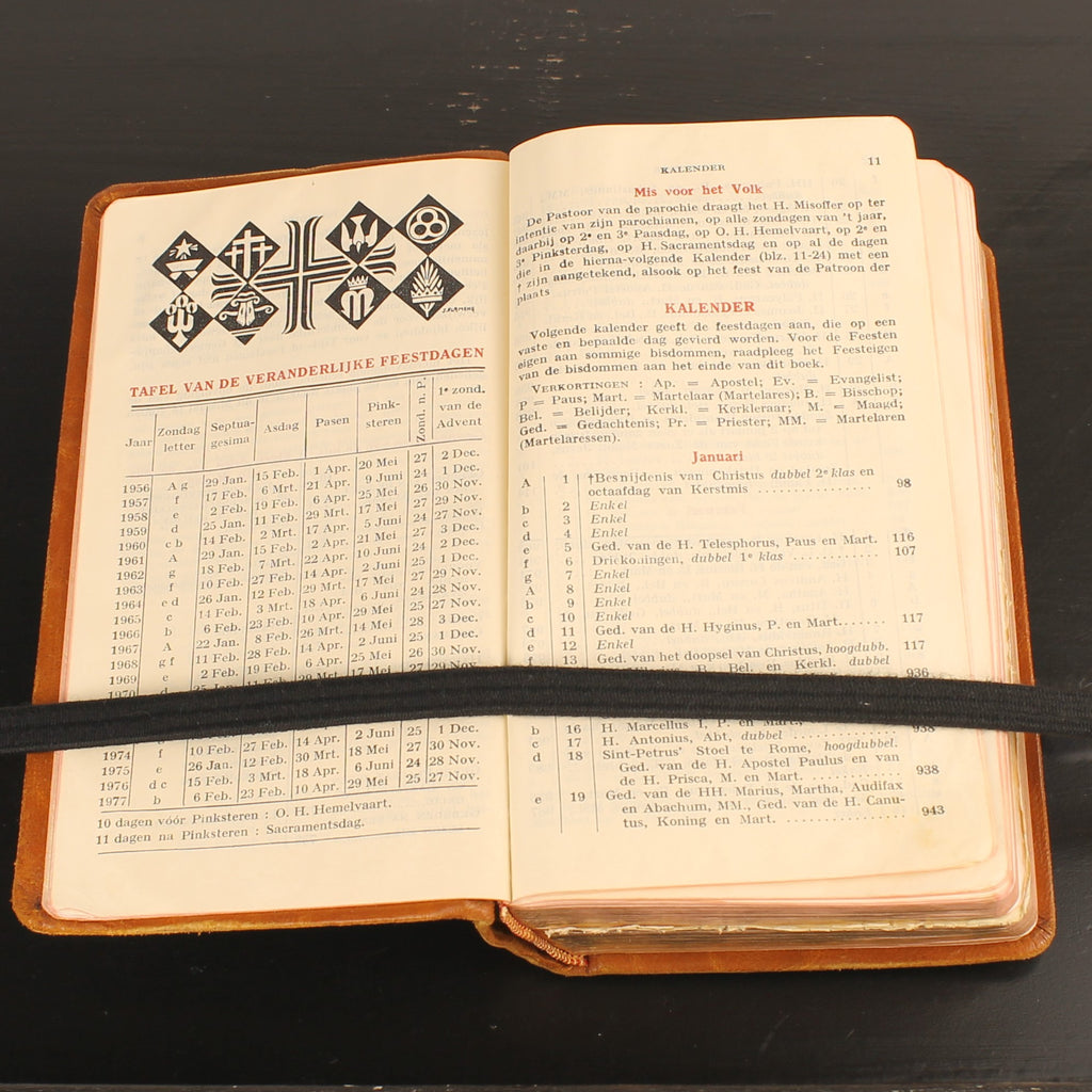 Volledig Dagelijks Misboek & Vesperale (1956) | Luxe Lederen Uitvoering met Etui | Vergulde Sneden