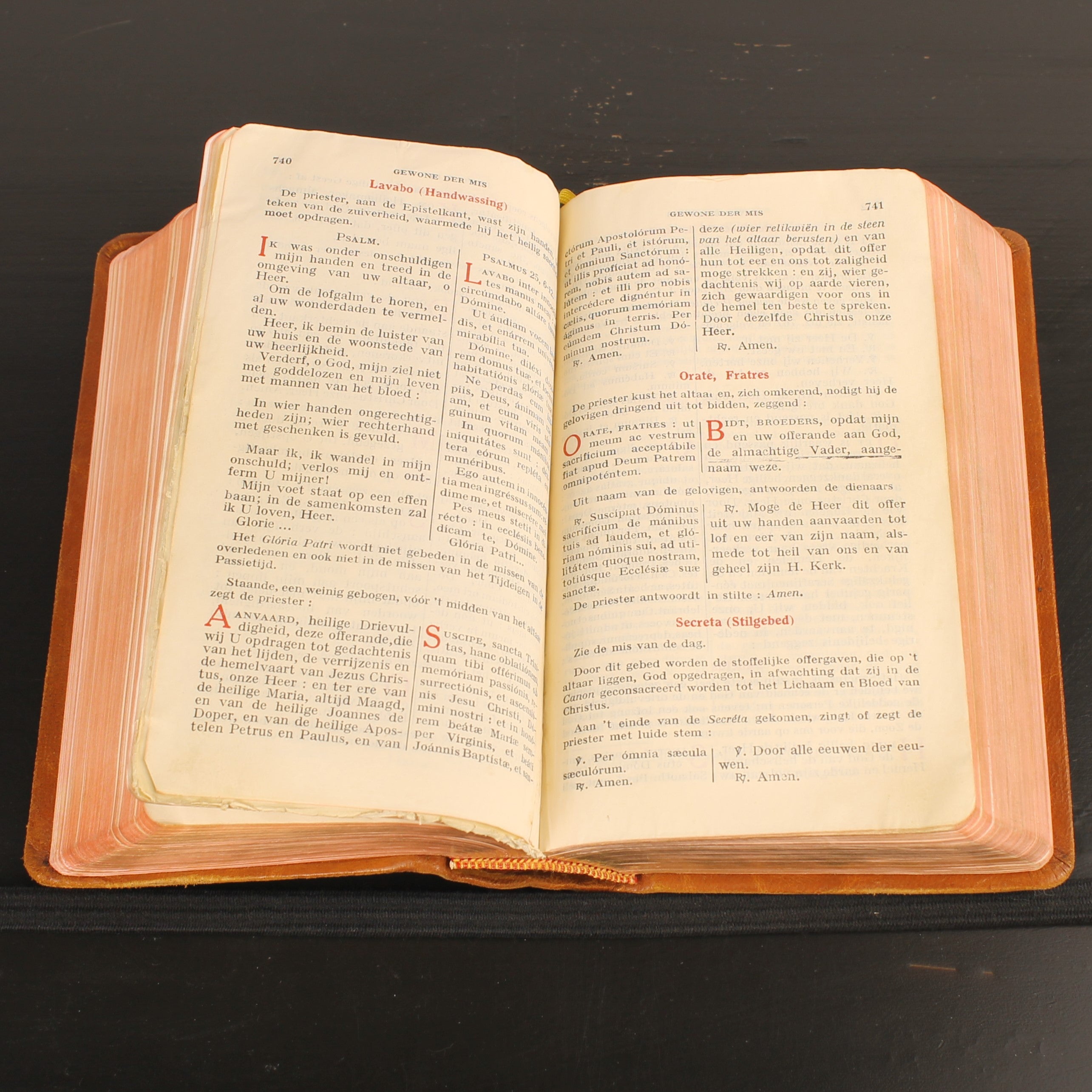 Volledig Dagelijks Misboek & Vesperale (1956) | Luxe Lederen Uitvoering met Etui | Vergulde Sneden