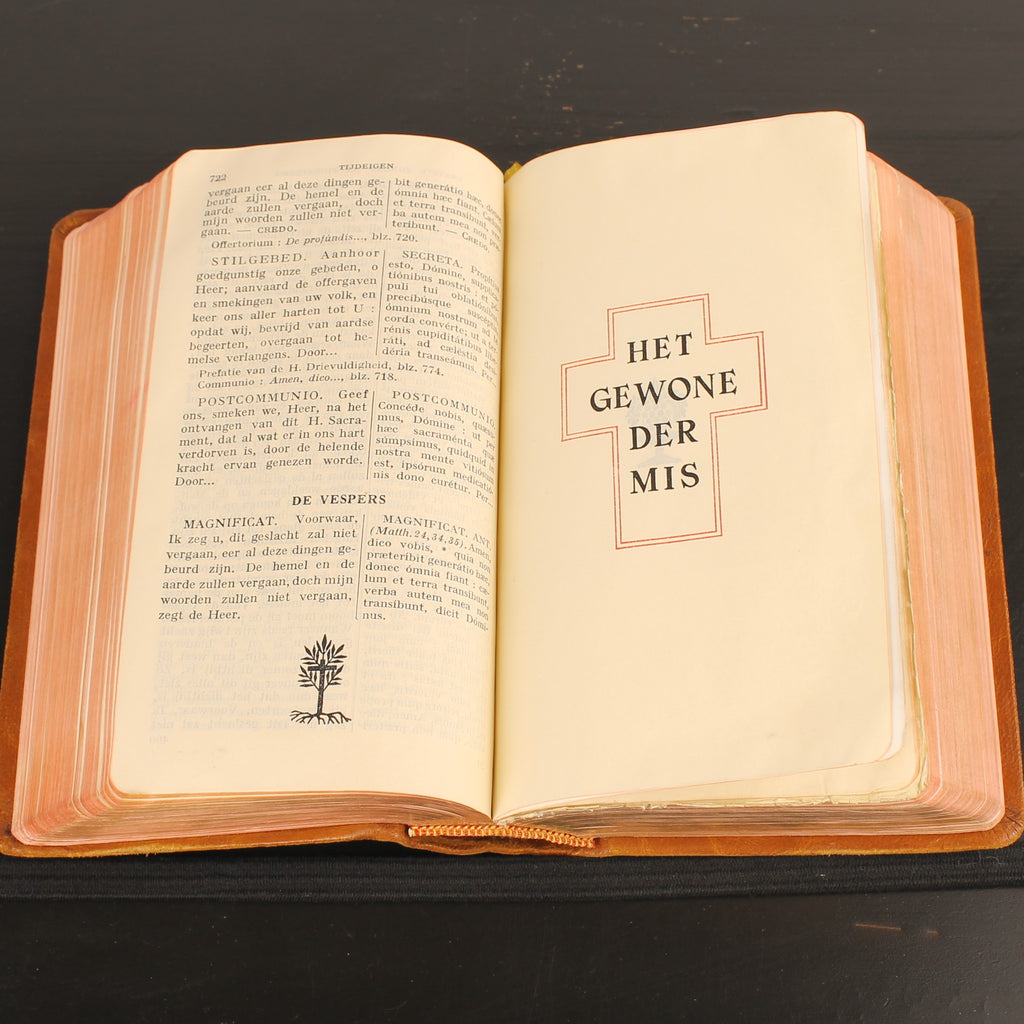 Volledig Dagelijks Misboek & Vesperale (1956) | Luxe Lederen Uitvoering met Etui | Vergulde Sneden
