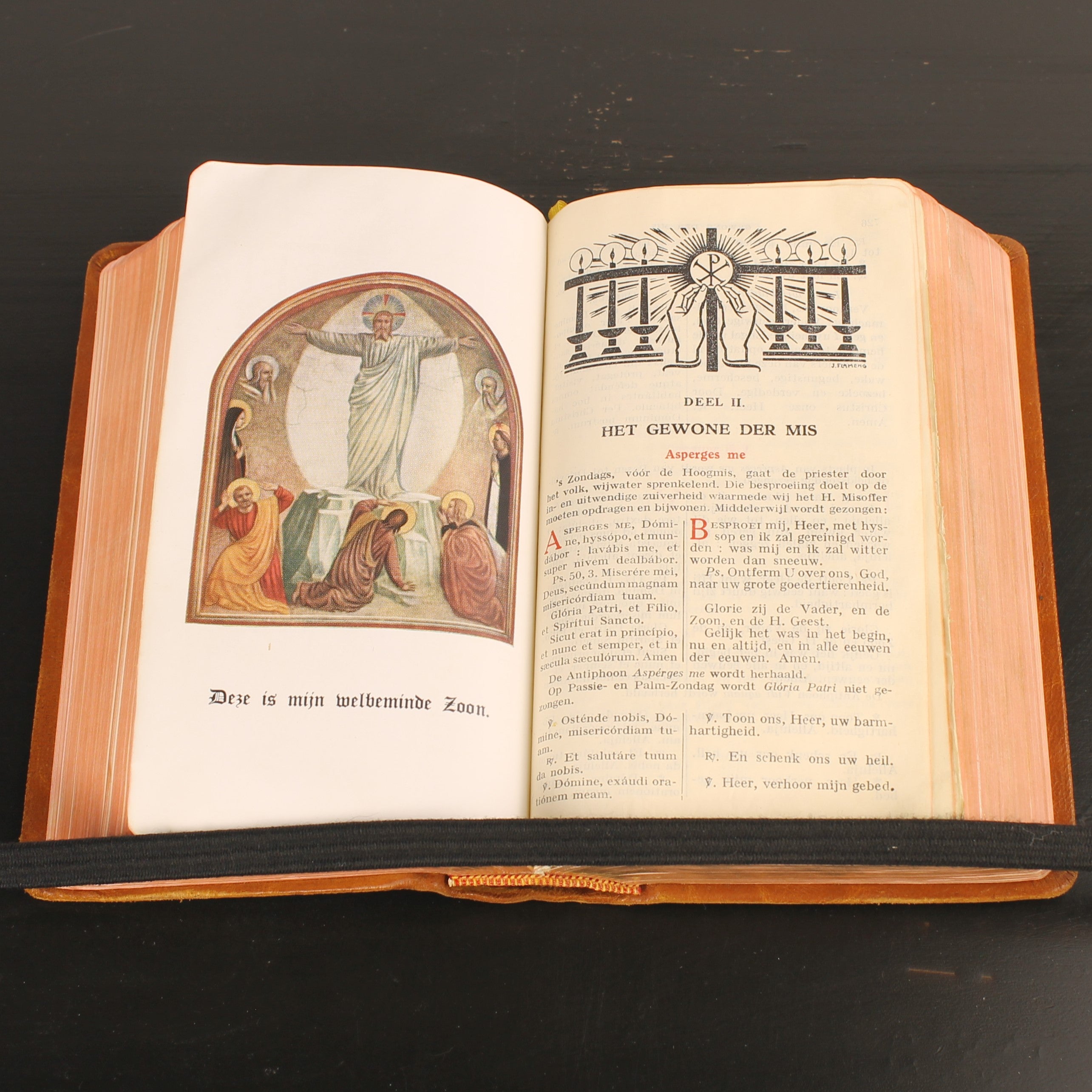 Volledig Dagelijks Misboek & Vesperale (1956) | Luxe Lederen Uitvoering met Etui | Vergulde Sneden