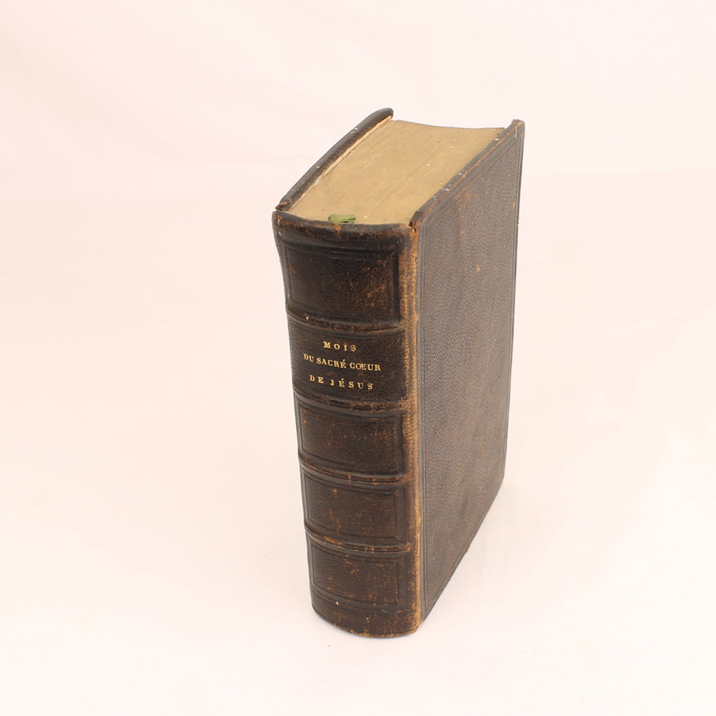 Frans Devotieboek 'Mois du Sacré Cœur de Jésus' (1850) | Leren Band | Vergulde Sneden
