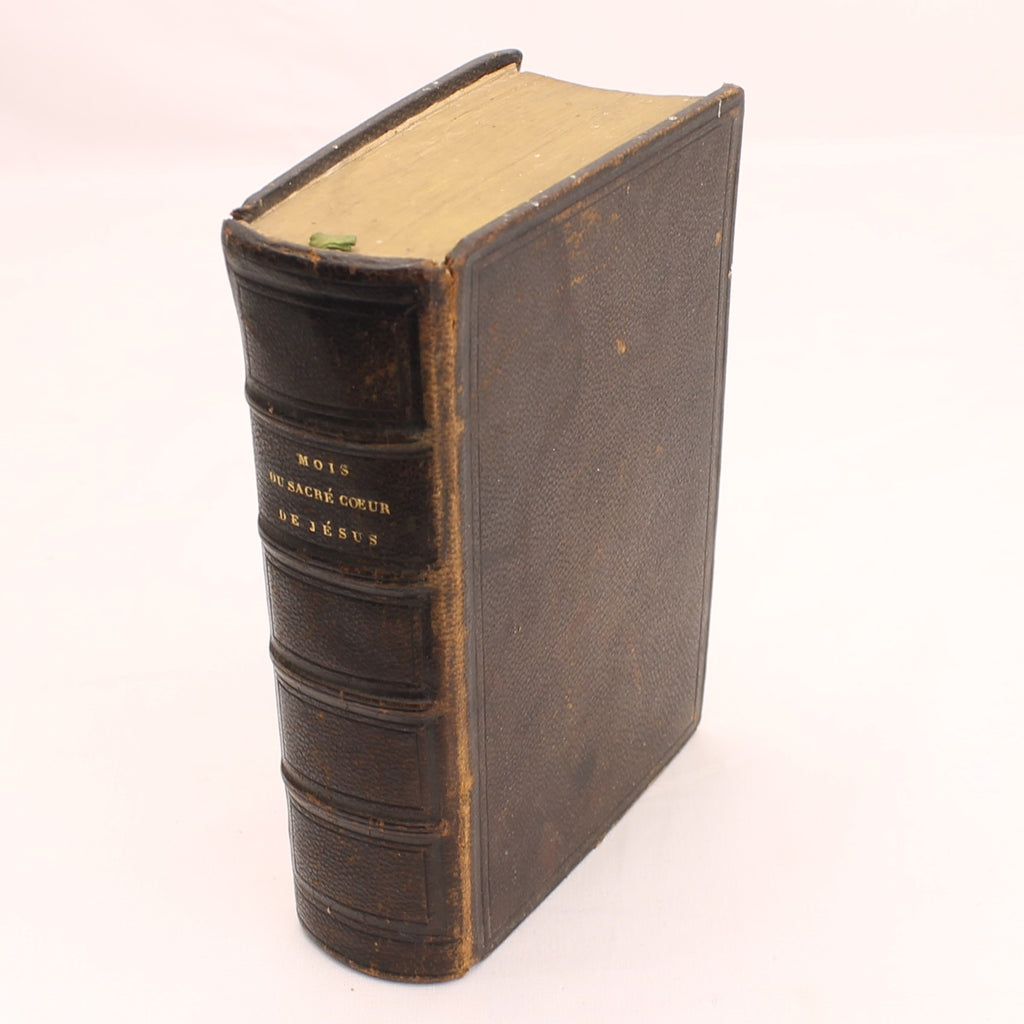 Frans Devotieboek 'Mois du Sacré Cœur de Jésus' (1850) | Leren Band | Vergulde Sneden