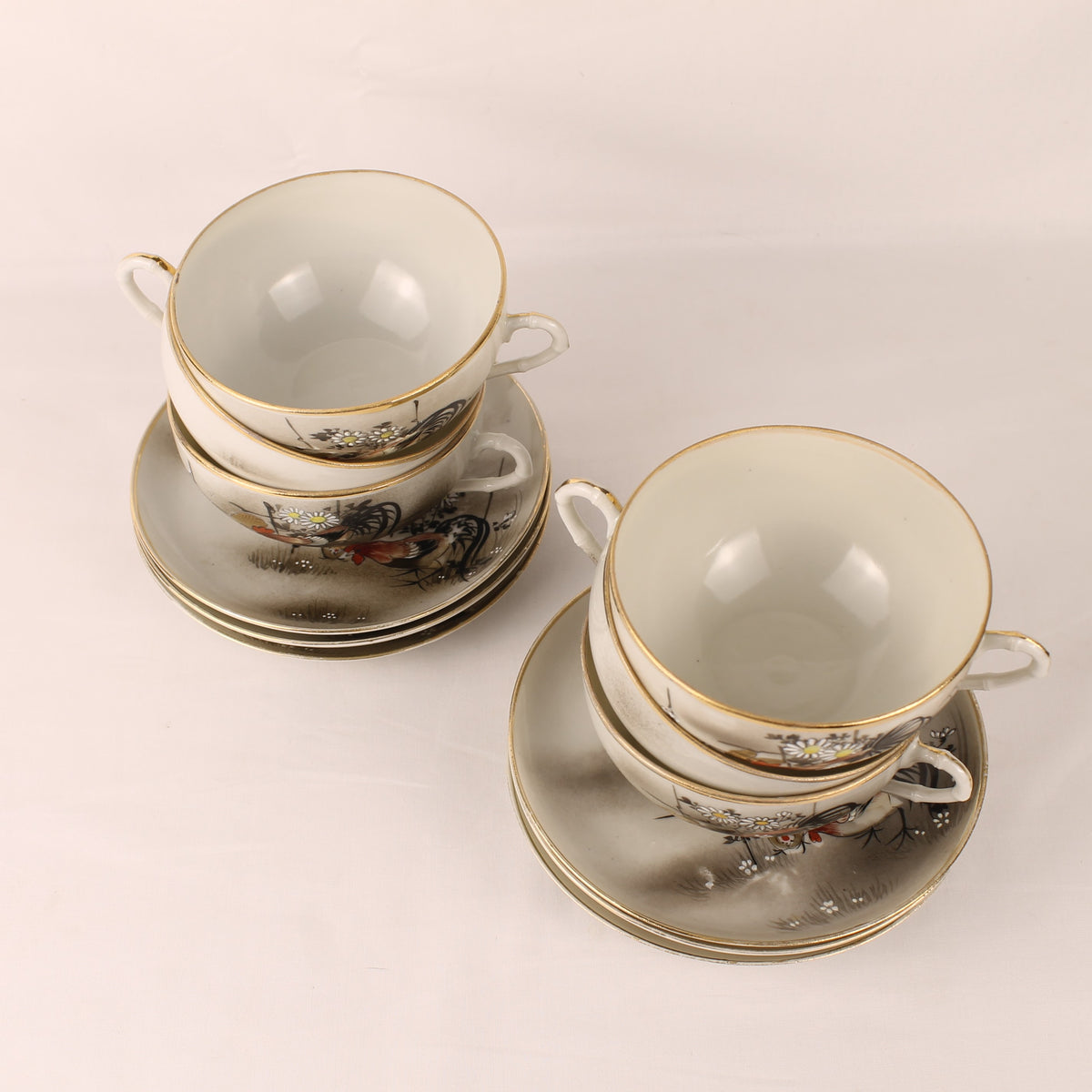 Japanse Handbeschilderde Porseleinen Theeset (12-delig)