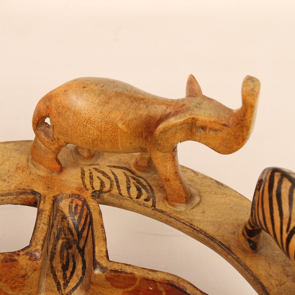 Afrikaanse Handgesneden Houten Dierenschaal | Safari Decoratie