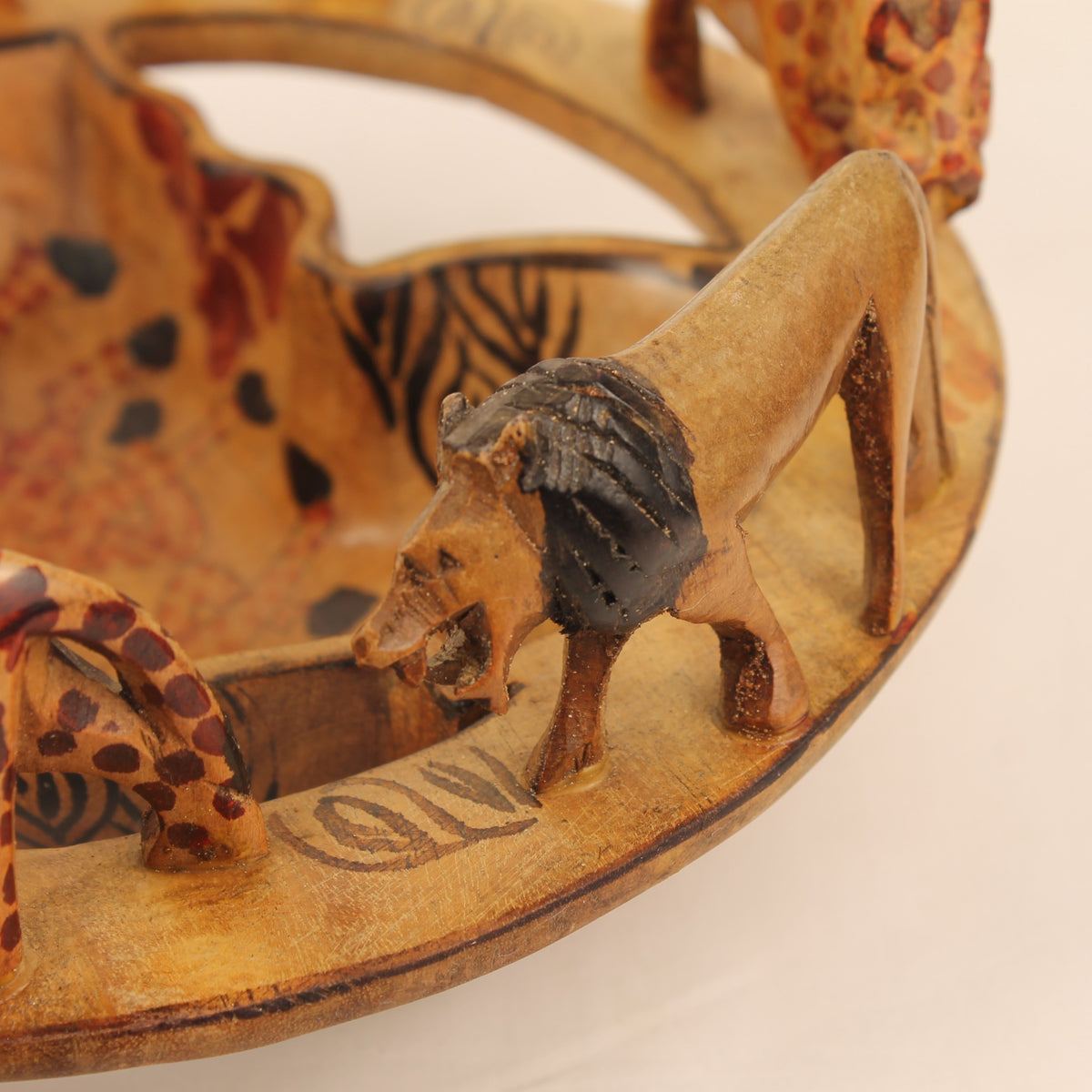 Afrikaanse Handgesneden Houten Dierenschaal | Safari Decoratie