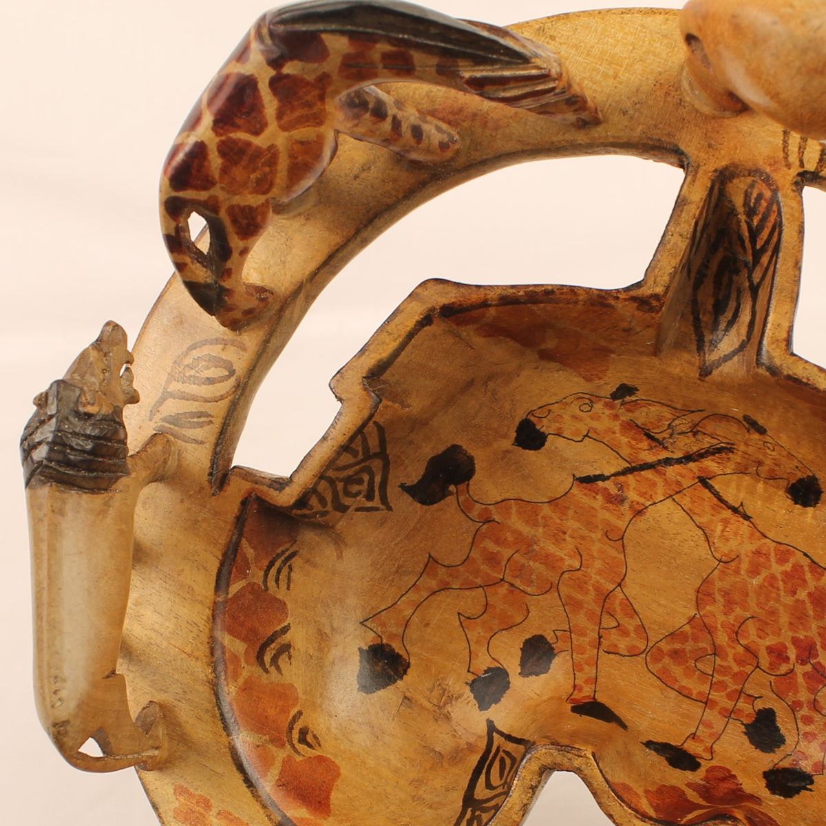 Afrikaanse Handgesneden Houten Dierenschaal | Safari Decoratie