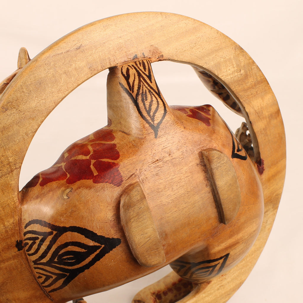 Afrikaanse Handgesneden Houten Dierenschaal | Safari Decoratie