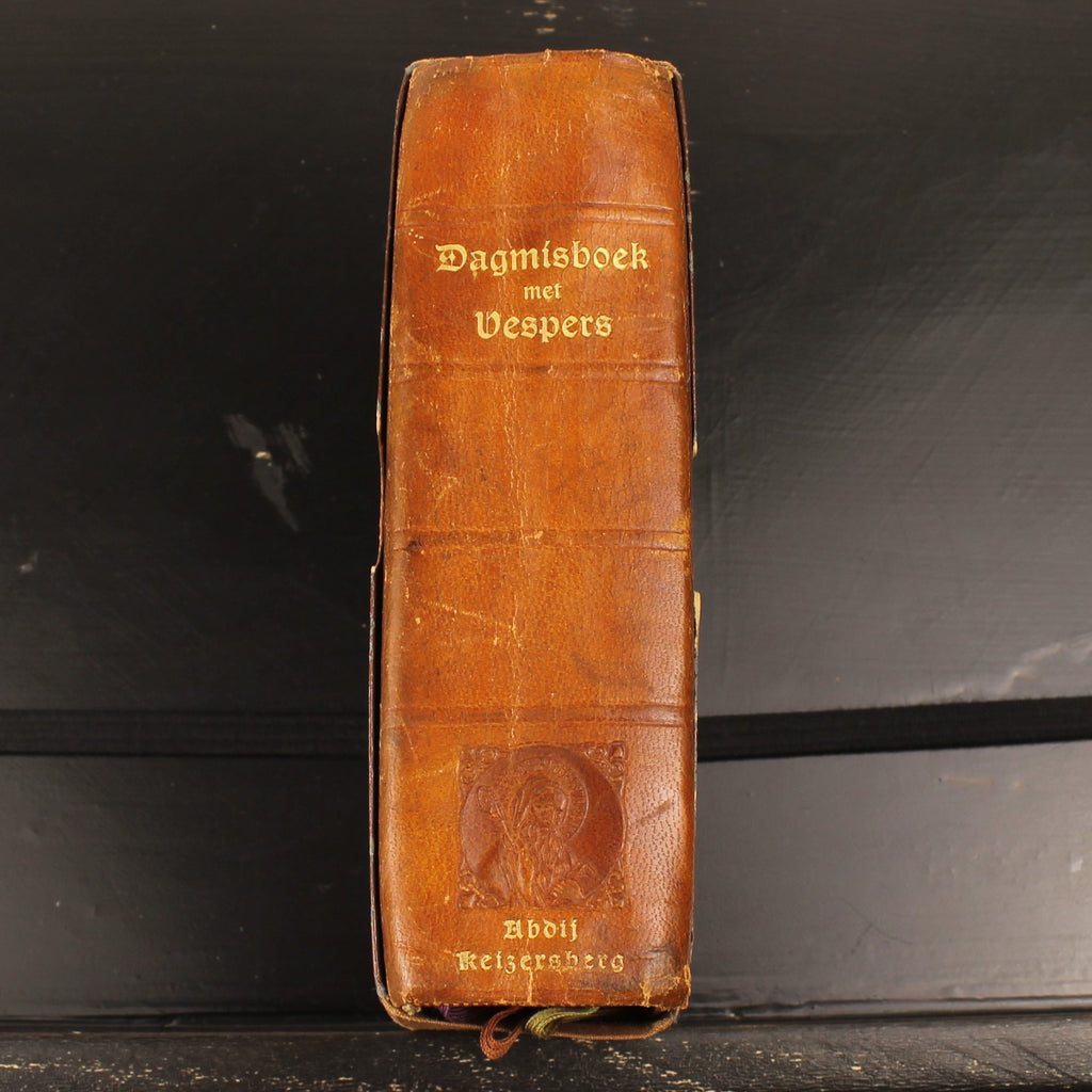 Dagmisboek met Vespers | Leren Katholiek Misboek | Abdij Keizersberg Leuven | ca. 1950-1956