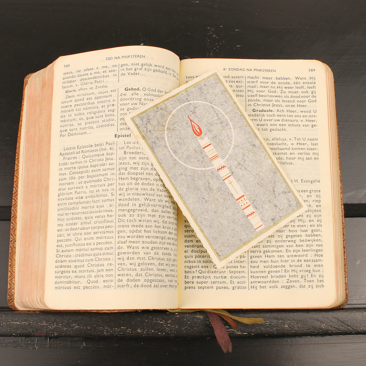 Dagmisboek met Vespers | Leren Katholiek Misboek | Abdij Keizersberg Leuven | ca. 1950-1956