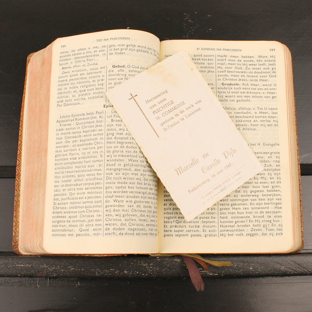 Dagmisboek met Vespers | Leren Katholiek Misboek | Abdij Keizersberg Leuven | ca. 1950-1956