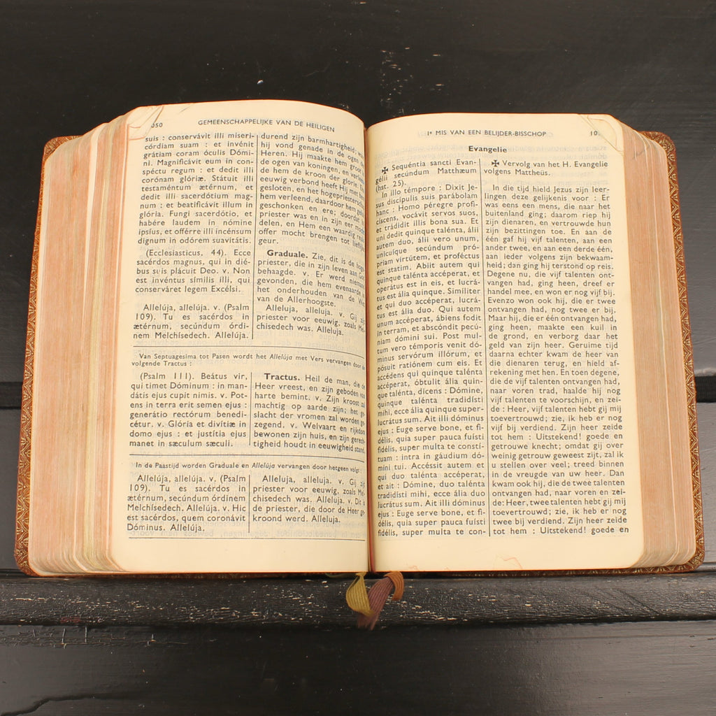 Dagmisboek met Vespers | Leren Katholiek Misboek | Abdij Keizersberg Leuven | ca. 1950-1956