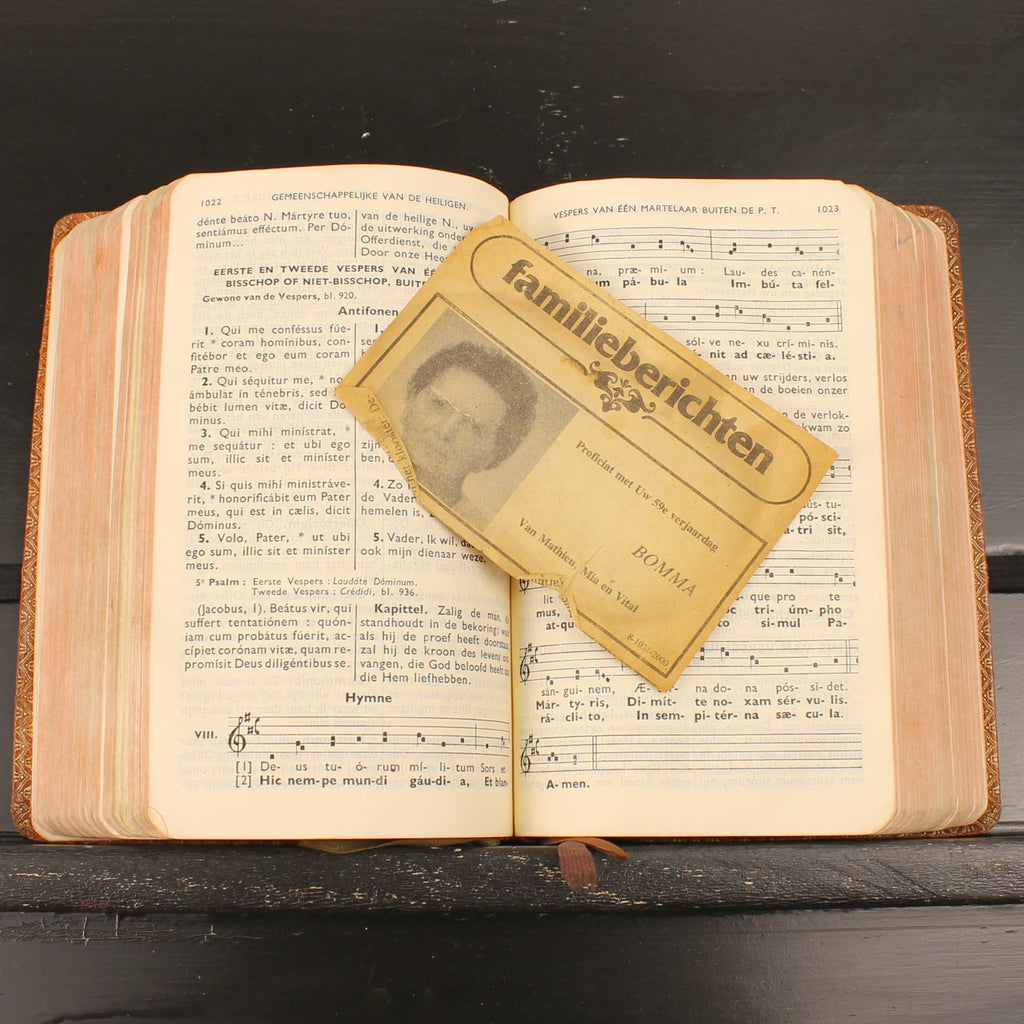 Dagmisboek met Vespers | Leren Katholiek Misboek | Abdij Keizersberg Leuven | ca. 1950-1956