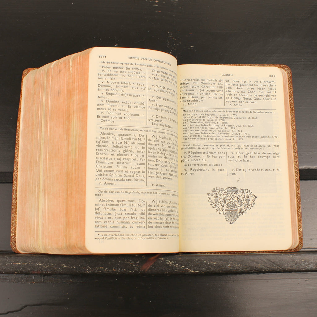 Dagmisboek met Vespers | Leren Katholiek Misboek | Abdij Keizersberg Leuven | ca. 1950-1956