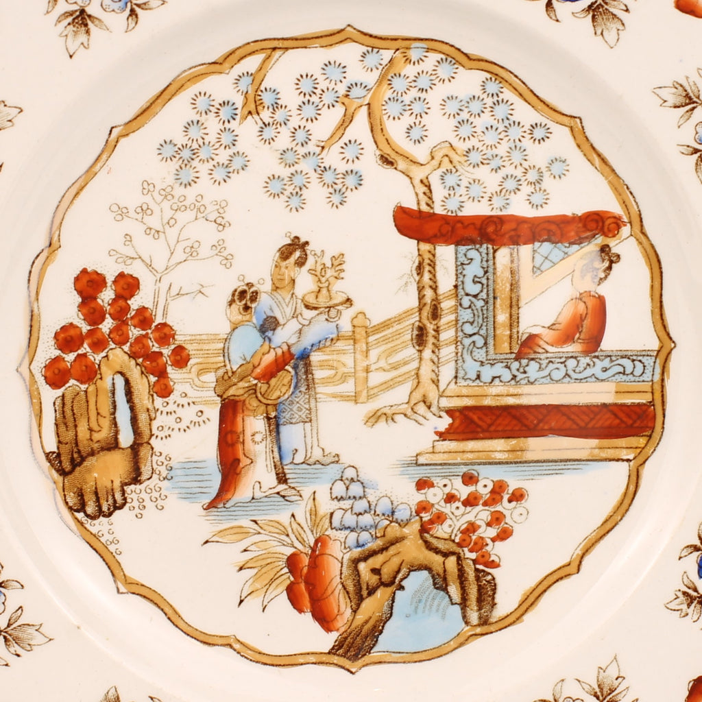 Petrus Regout & Co Maastricht Canton Bord | Nederlands Transferware | ca. 1895-1915 | Ø 20,5 cm