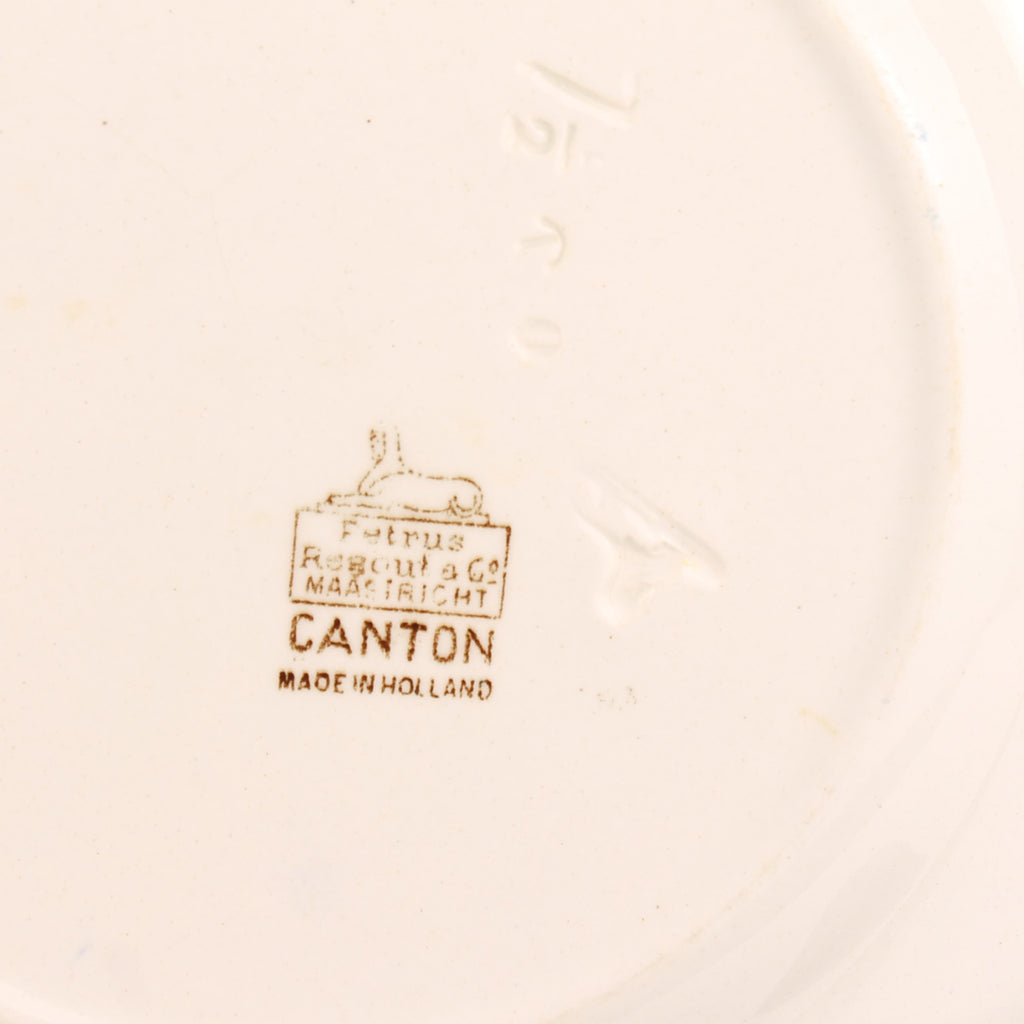 Petrus Regout & Co Maastricht Canton Bord | Nederlands Transferware | ca. 1895-1915 | Ø 20,5 cm