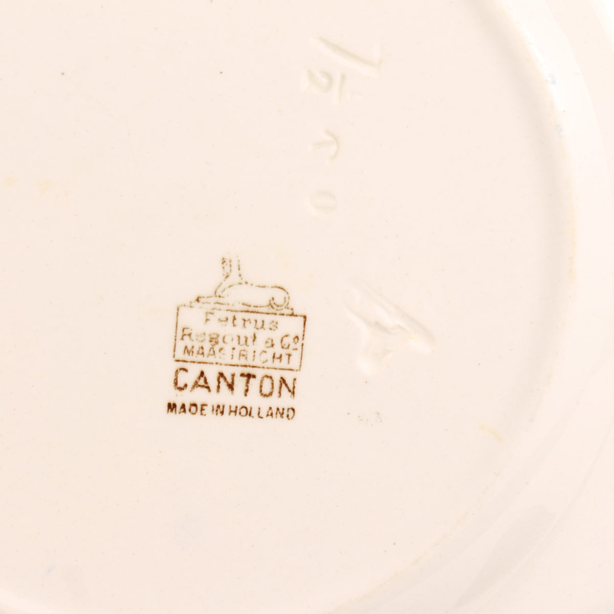 Petrus Regout & Co Maastricht Canton Bord | Nederlands Transferware | ca. 1895-1915 | Ø 20,5 cm
