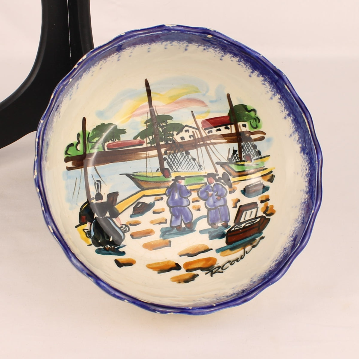 MBFA Pornic Kom "La Baule" | Handbeschilderd Frans Aardewerk | 15 cm